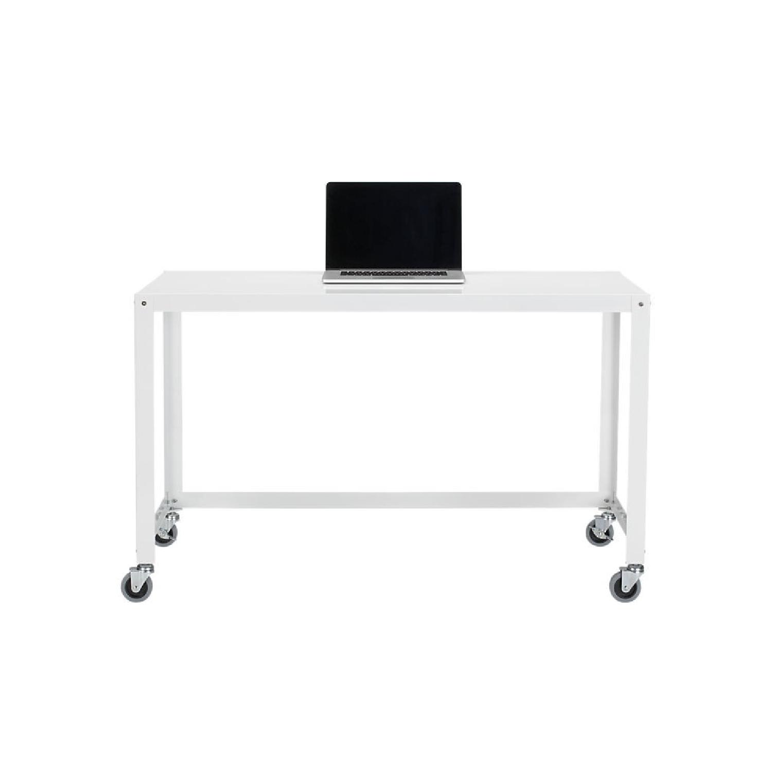 CB2 Go-Cart White Rolling Desk - image-2