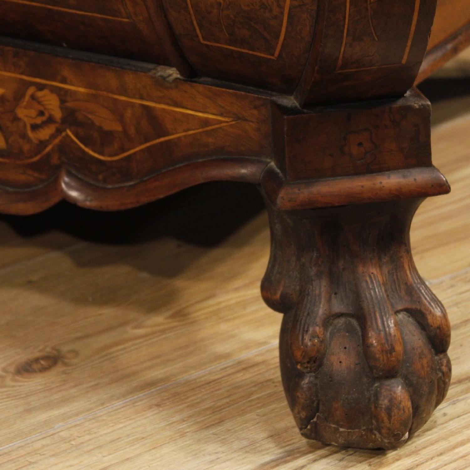 19th Century 1870 Inlaid Wood 4 Drawers Dutch Dresser - image-7