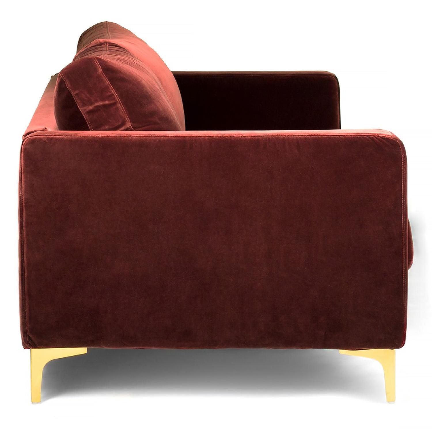 Brown Fabric Sofa - image-1