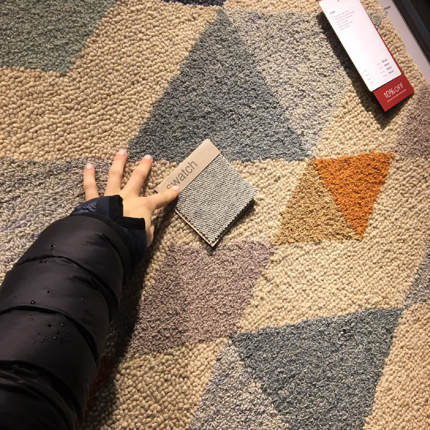 Crate & Barrel Orson Diamond Rug - image-10