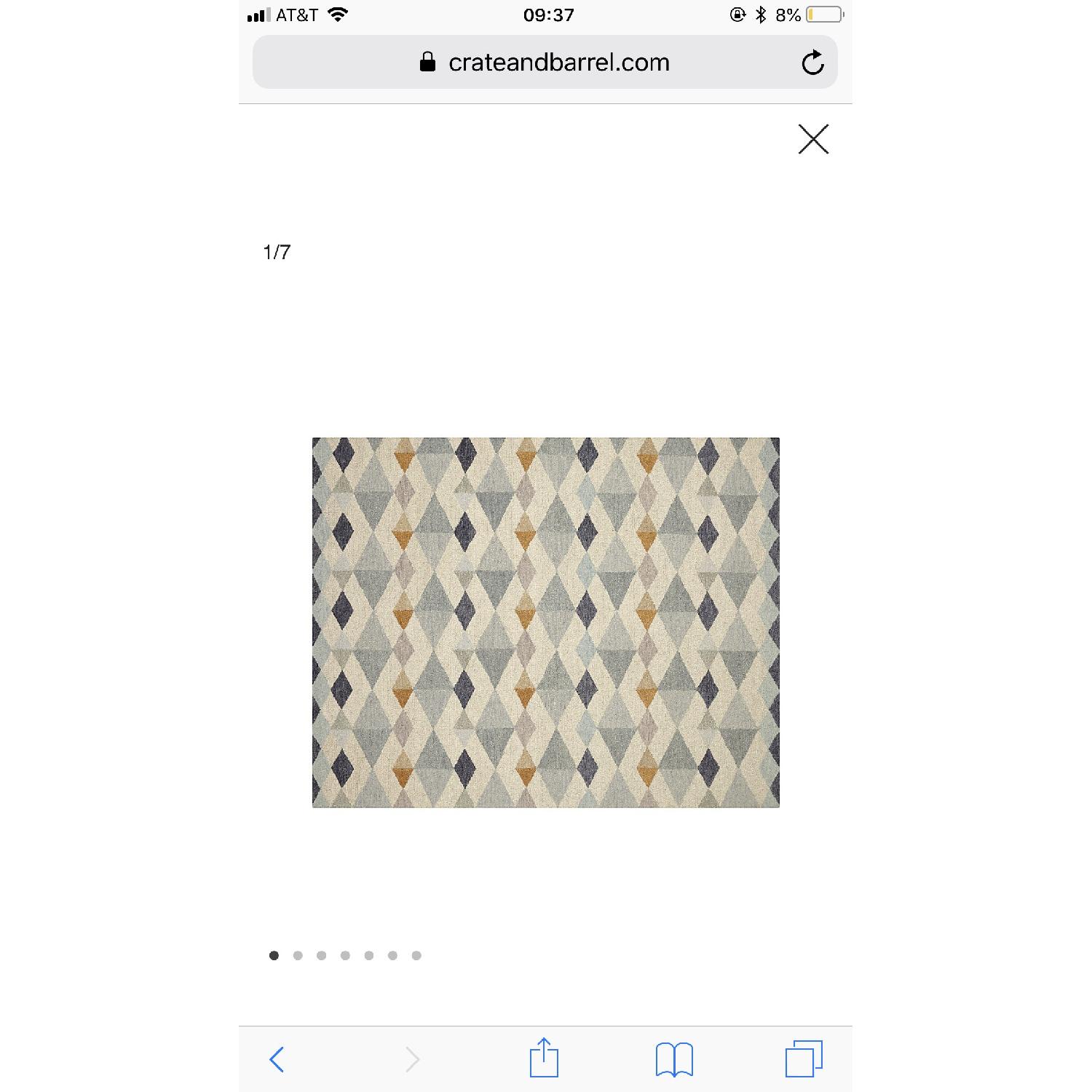 Crate & Barrel Orson Diamond Rug - image-14