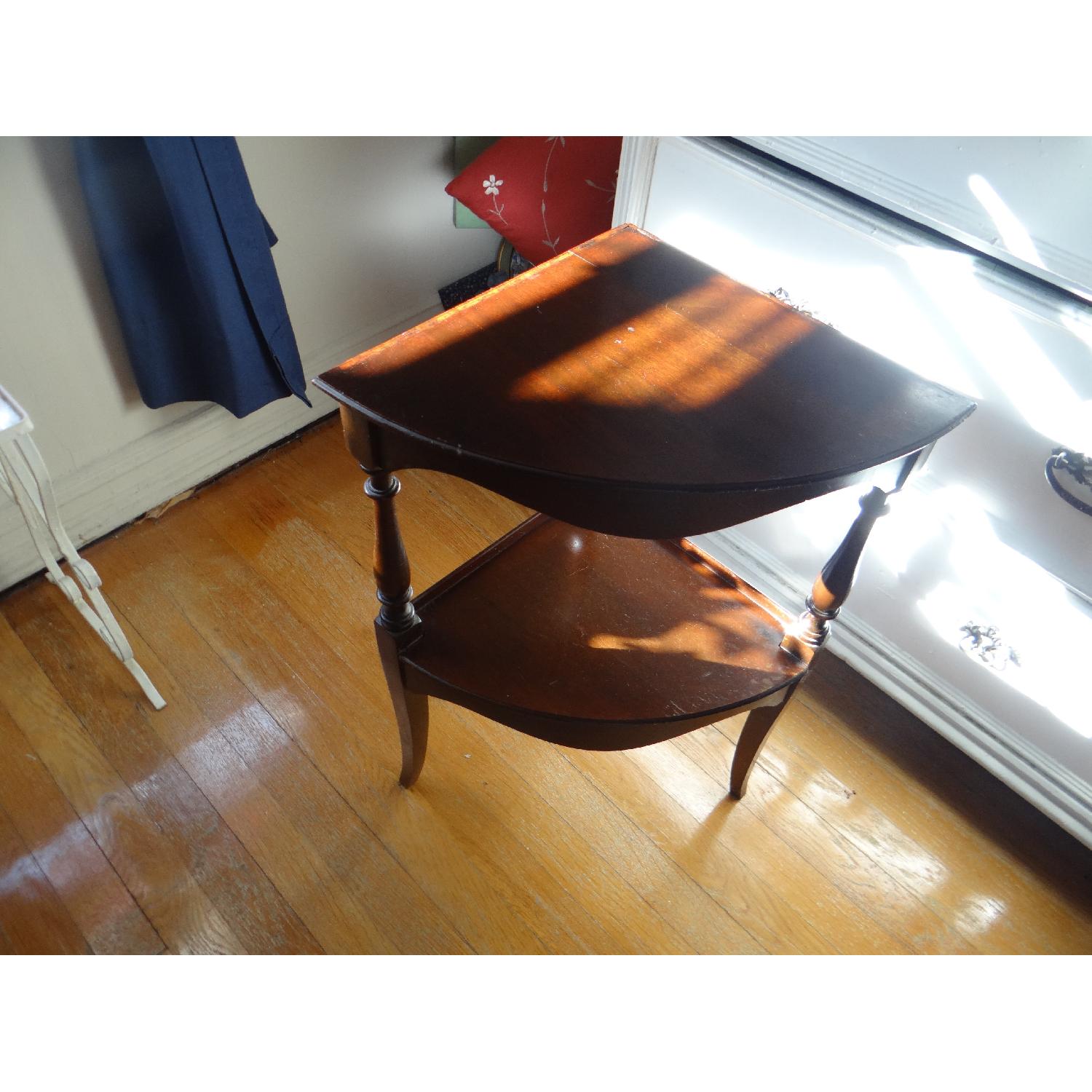 Vintage Solid Wood Corner Table - image-1