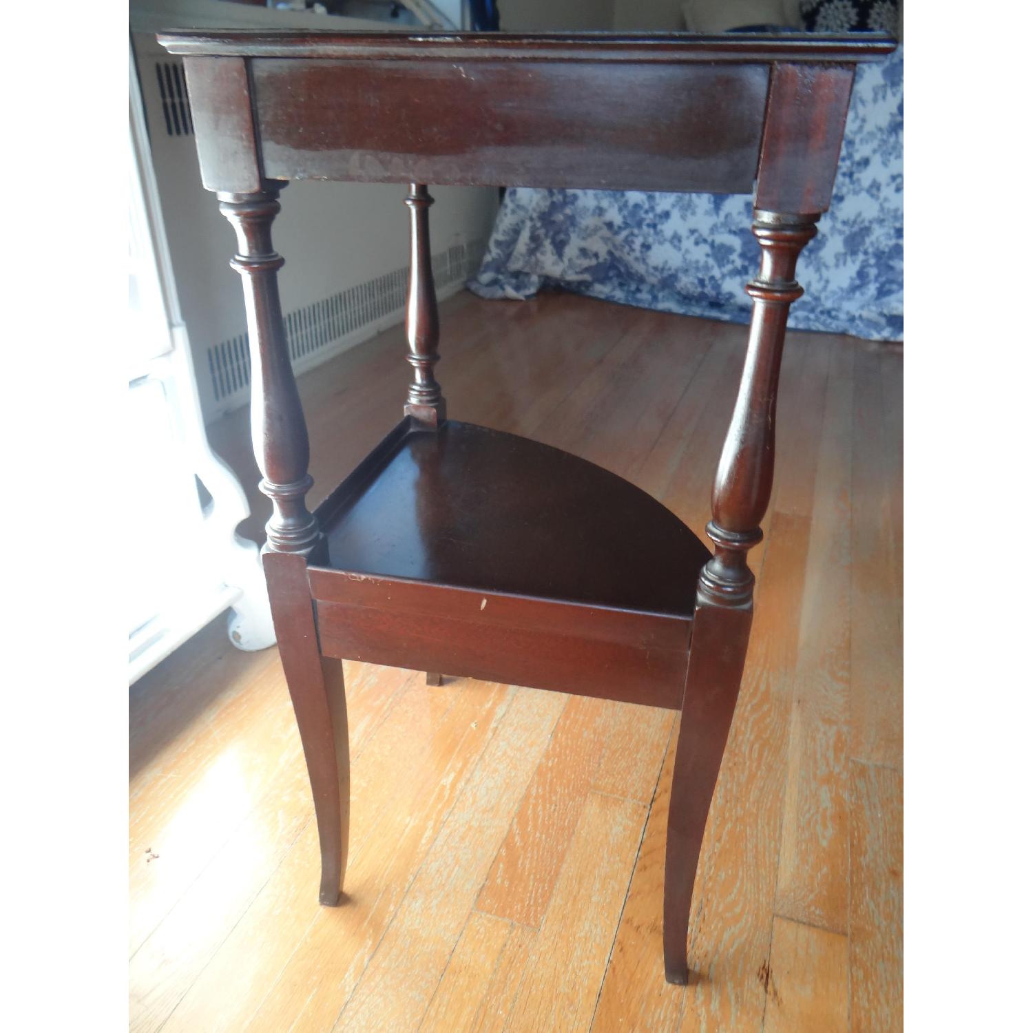 Vintage Solid Wood Corner Table - image-2