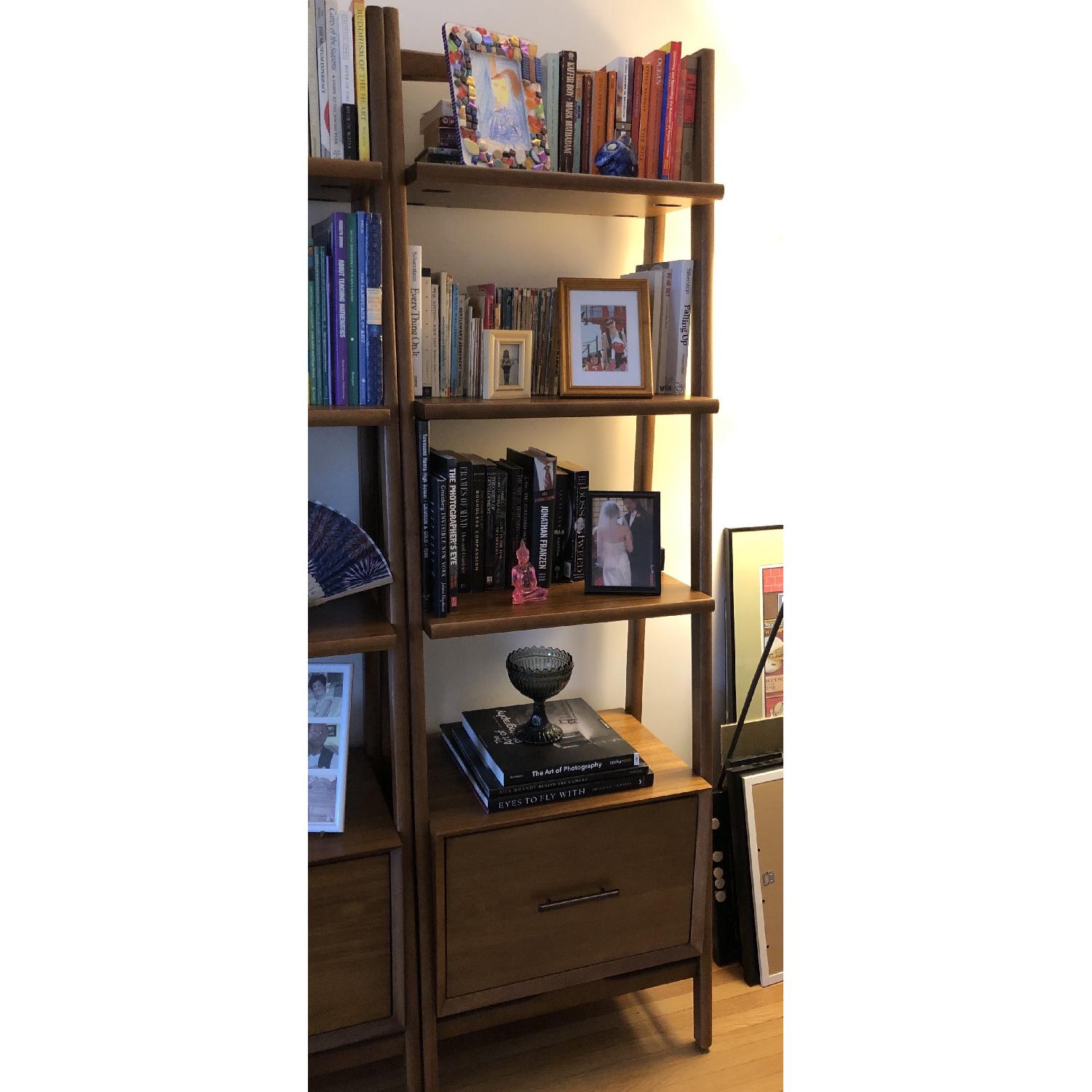 West Elm MidCentury Bookshelves in Acorn AptDeco