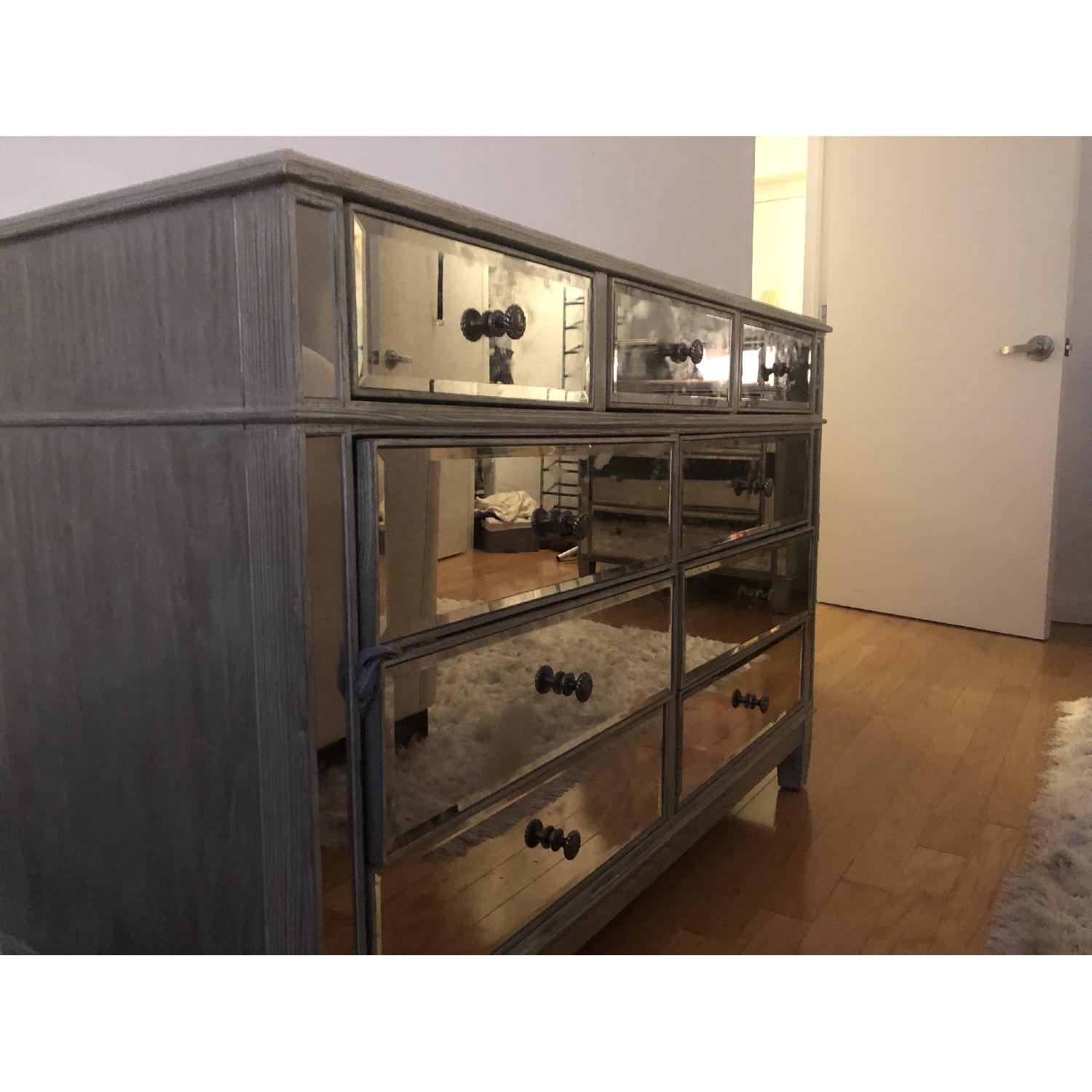 Pier 1 Hayworth Mirrored Weathered Oak 9-Drawer Dresser - image-3