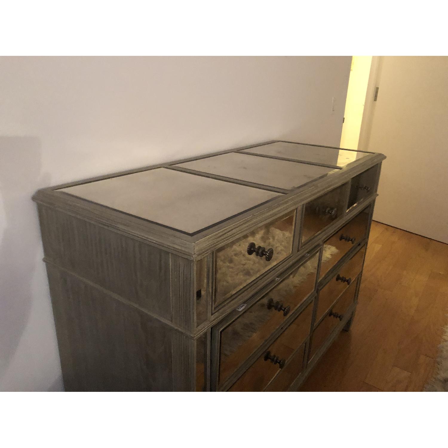 Pier 1 Hayworth Mirrored Weathered Oak 9-Drawer Dresser - image-5