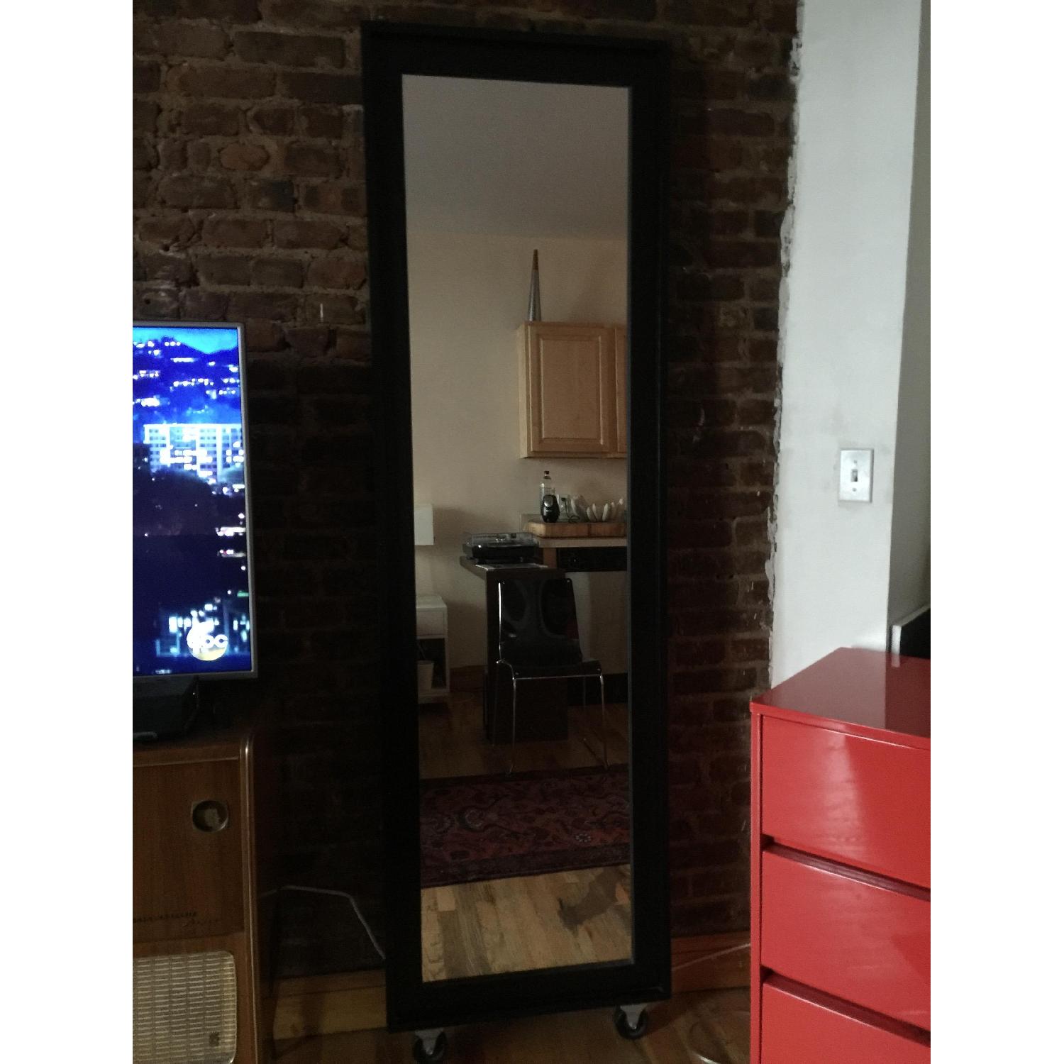 Leaning Wall Mirror on Wheels - image-1