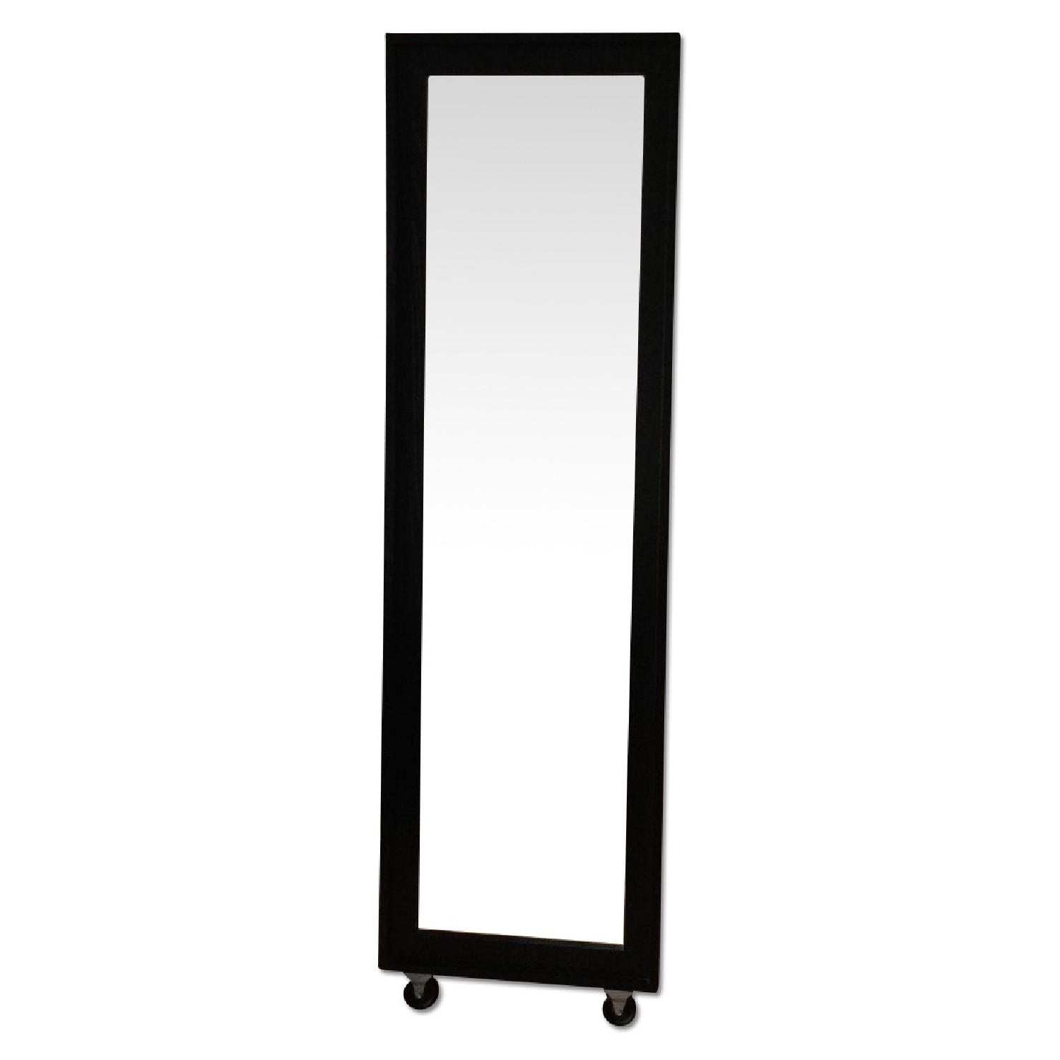 Leaning Wall Mirror on Wheels AptDeco