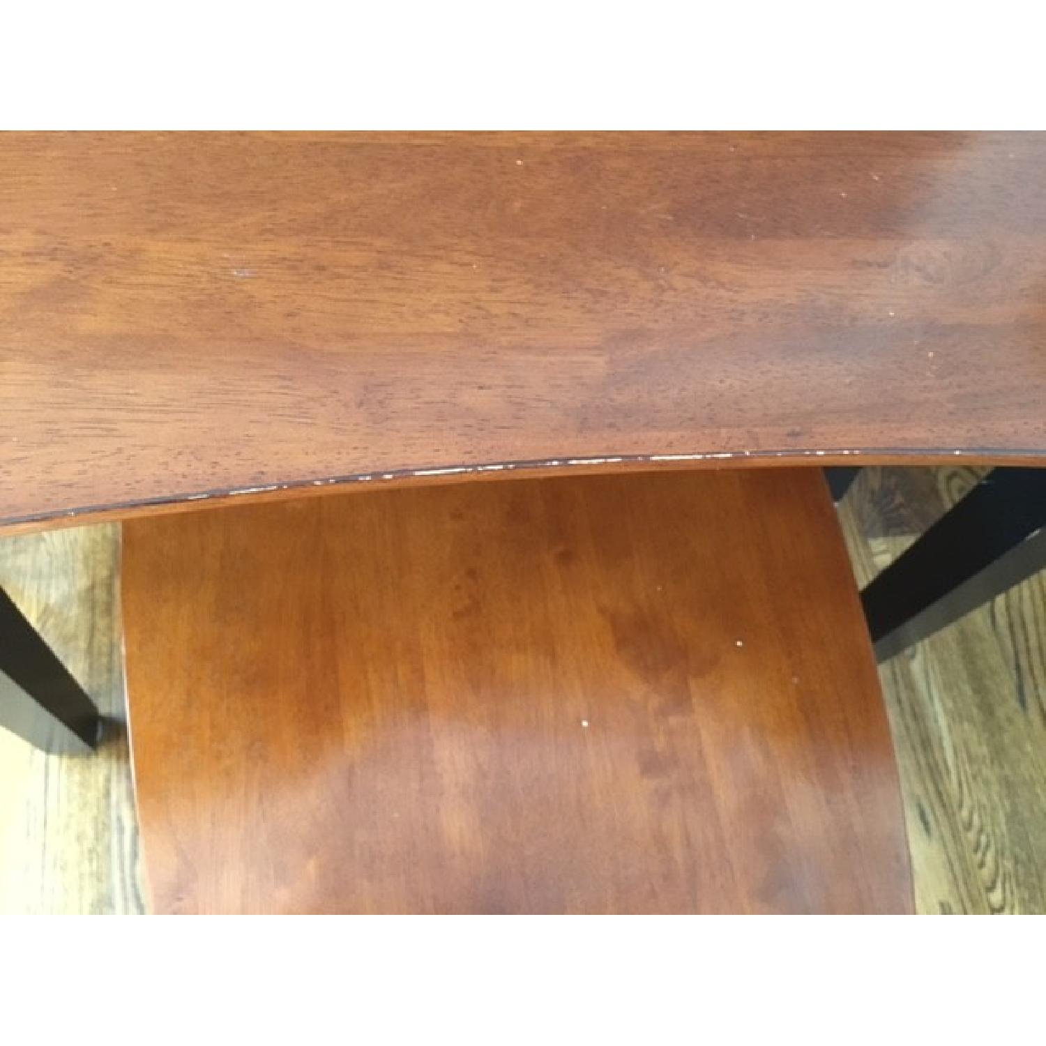 Black & Cherry Expandable Dining Table w/ 6 Chairs - image-5