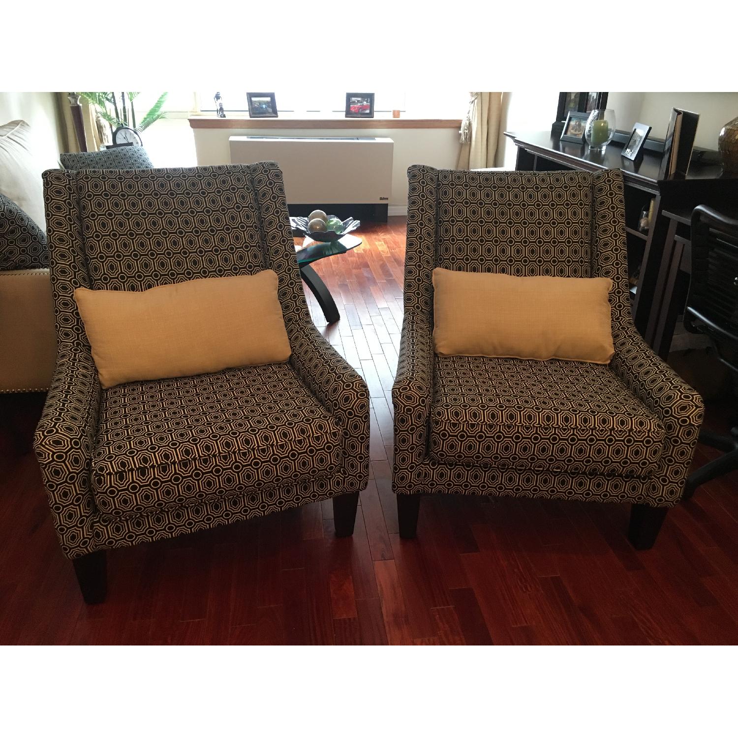 Black & Beige Accent Chairs AptDeco