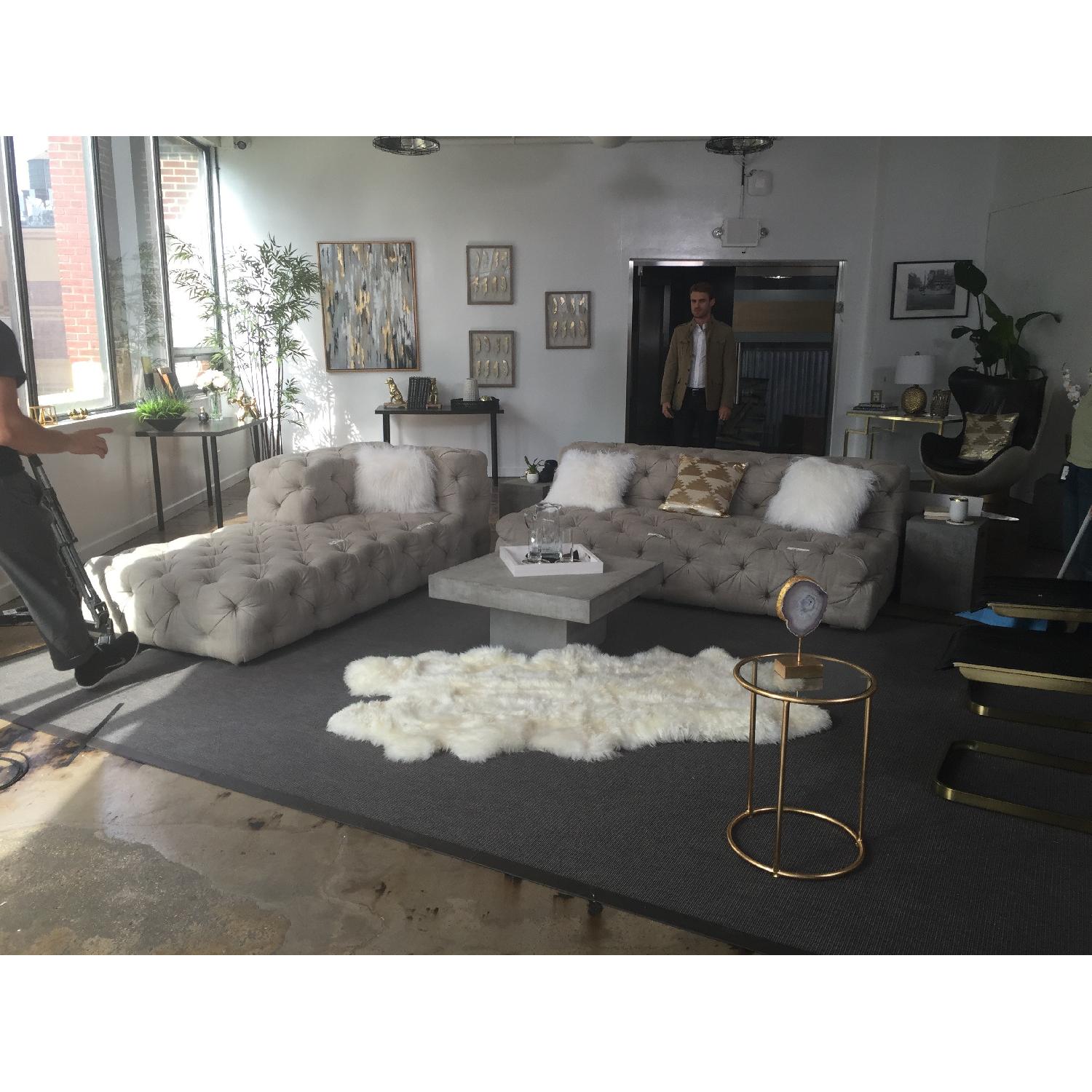 Restoration Hardware Soho Tufted U-Chaise Sectional - image-4
