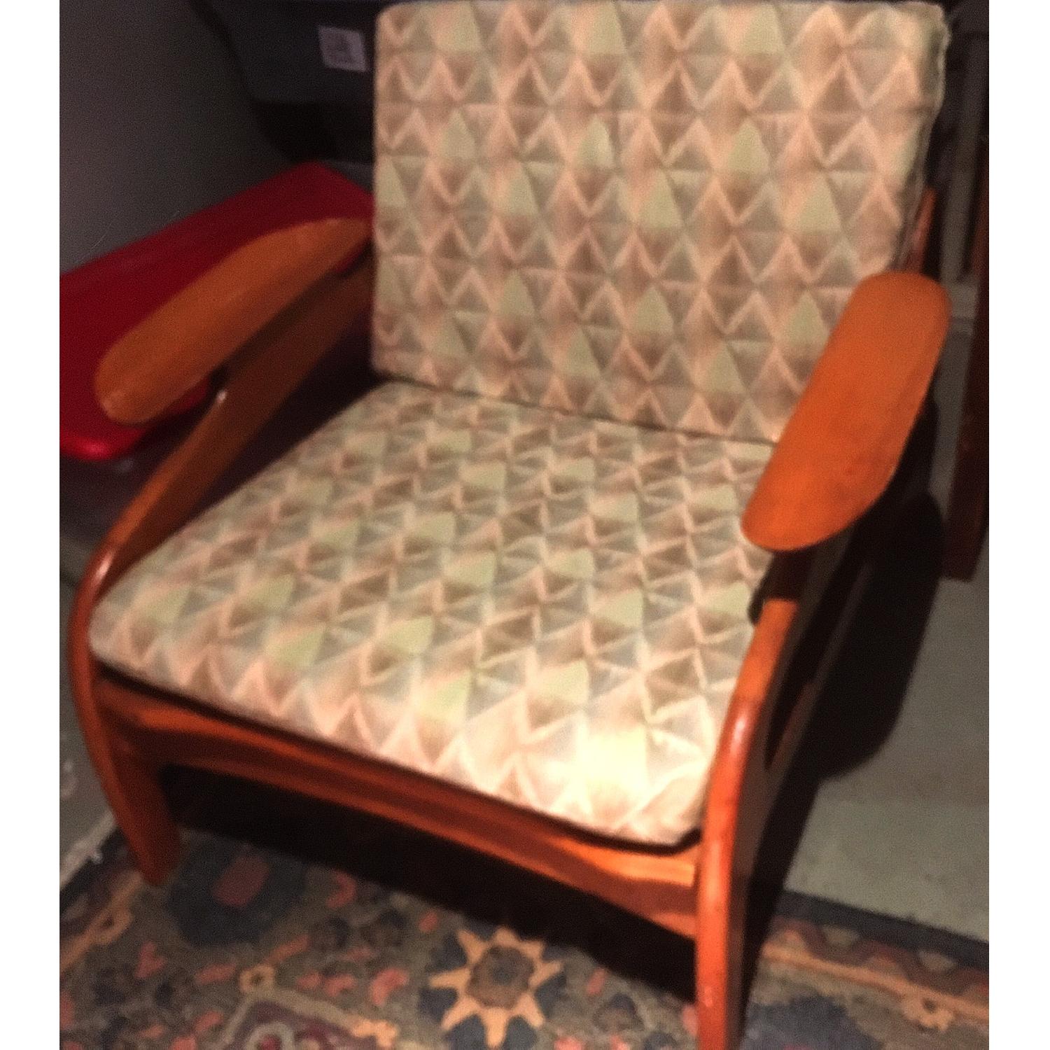 Mid Century Wood Acent Chair - image-1