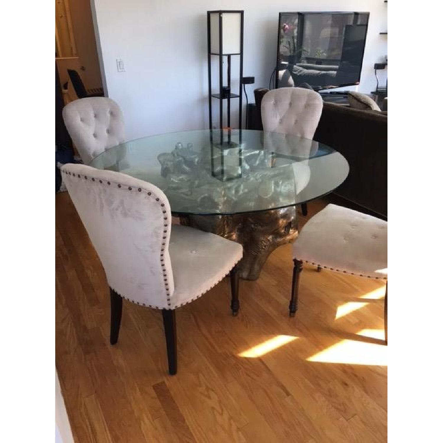 Z Gallerie Dining Table w/ 4 Chairs AptDeco