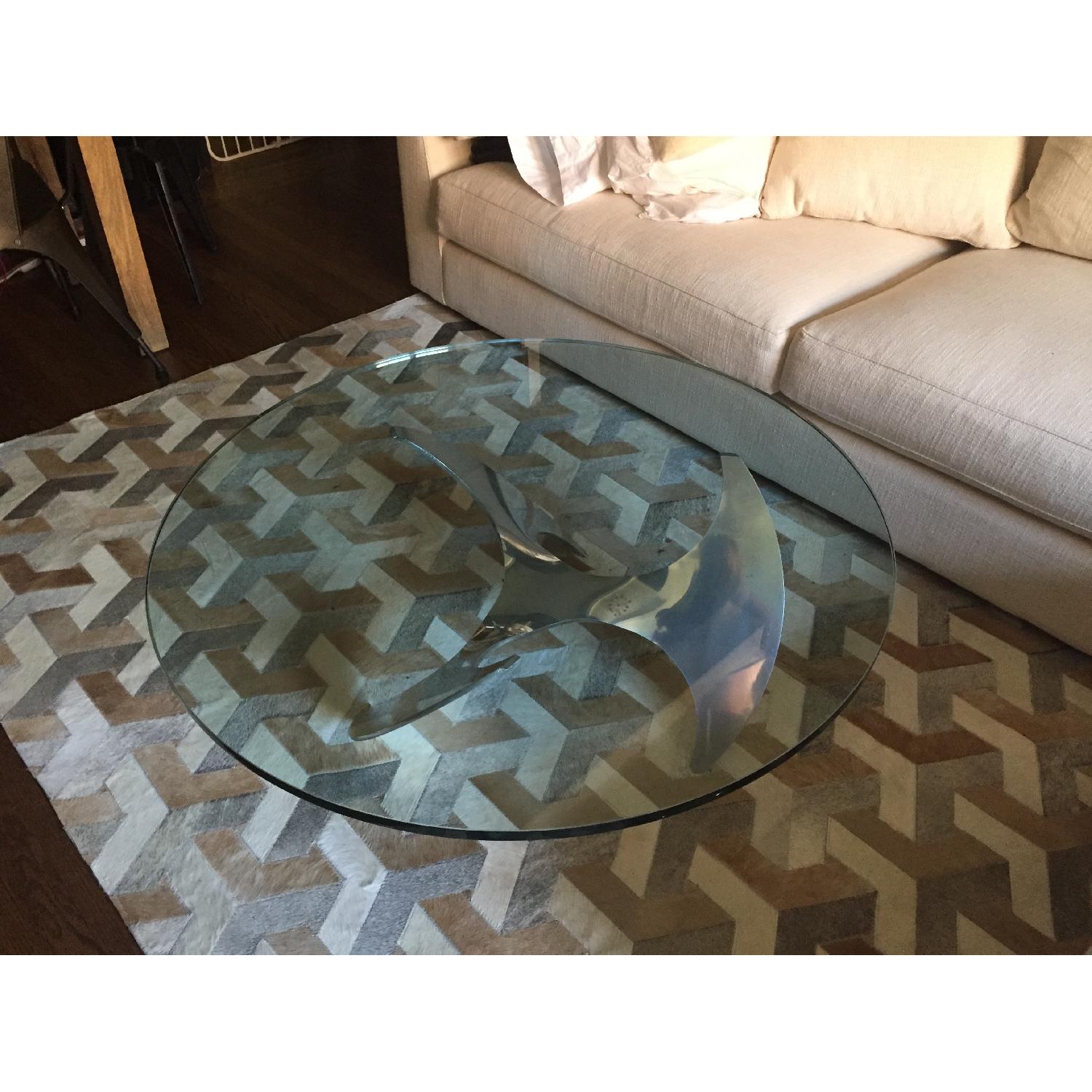 Knut Hesterberg Mid CenturyModern Aluminum & Glass Propeller Coffee