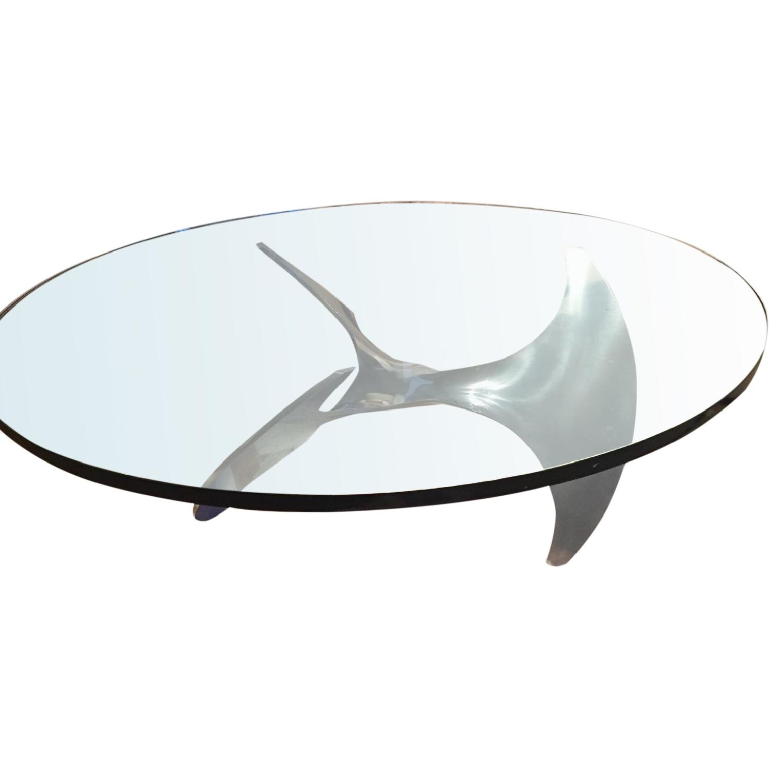 Knut Hesterberg Mid CenturyModern Aluminum & Glass Propeller Coffee