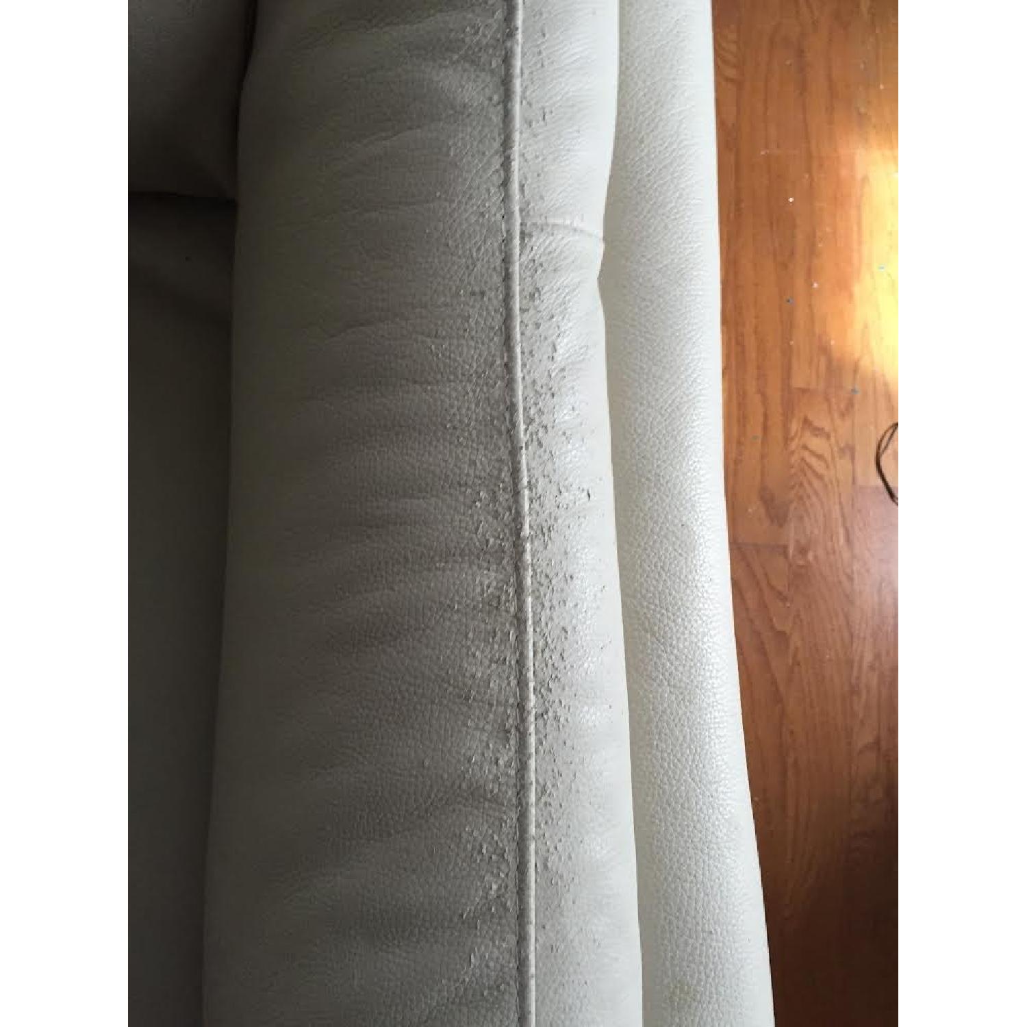 Leather Off White Sofa - image-3