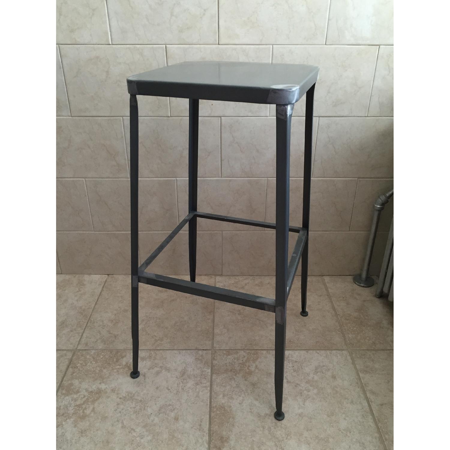 CB2 Flint Steel Bar Stools AptDeco