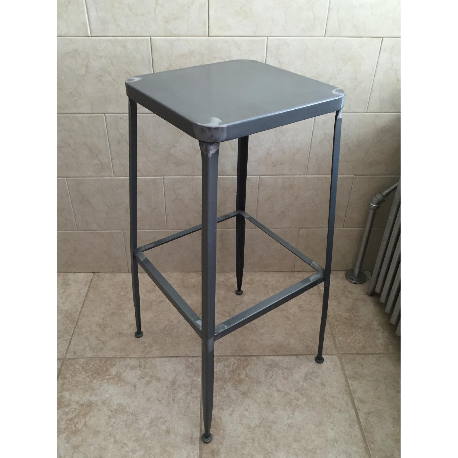 CB2 Flint Steel Bar Stools AptDeco