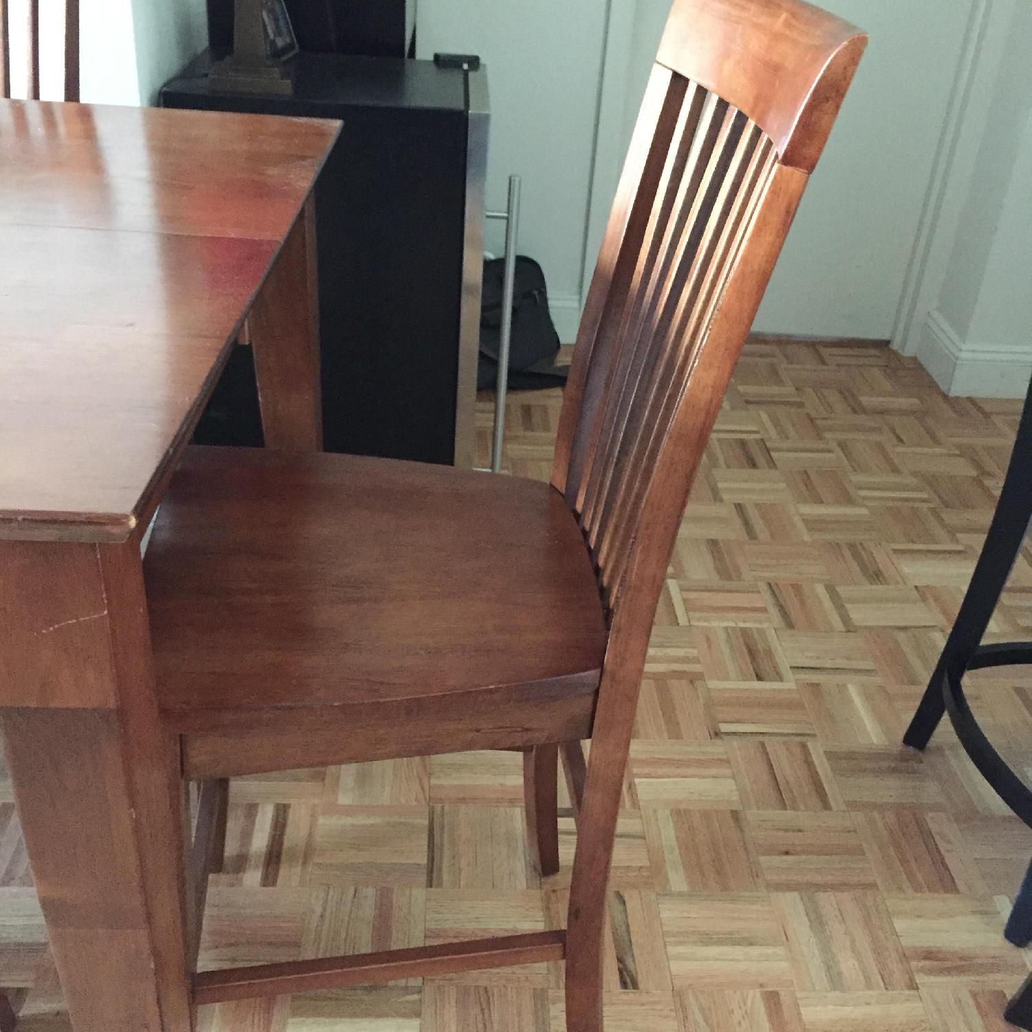 Walnut Dining Table w/ 6 Chairs - AptDeco