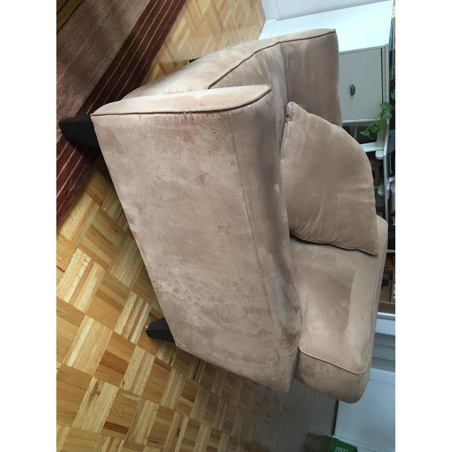 Macy's Beige Sofa + Armchair - image-2