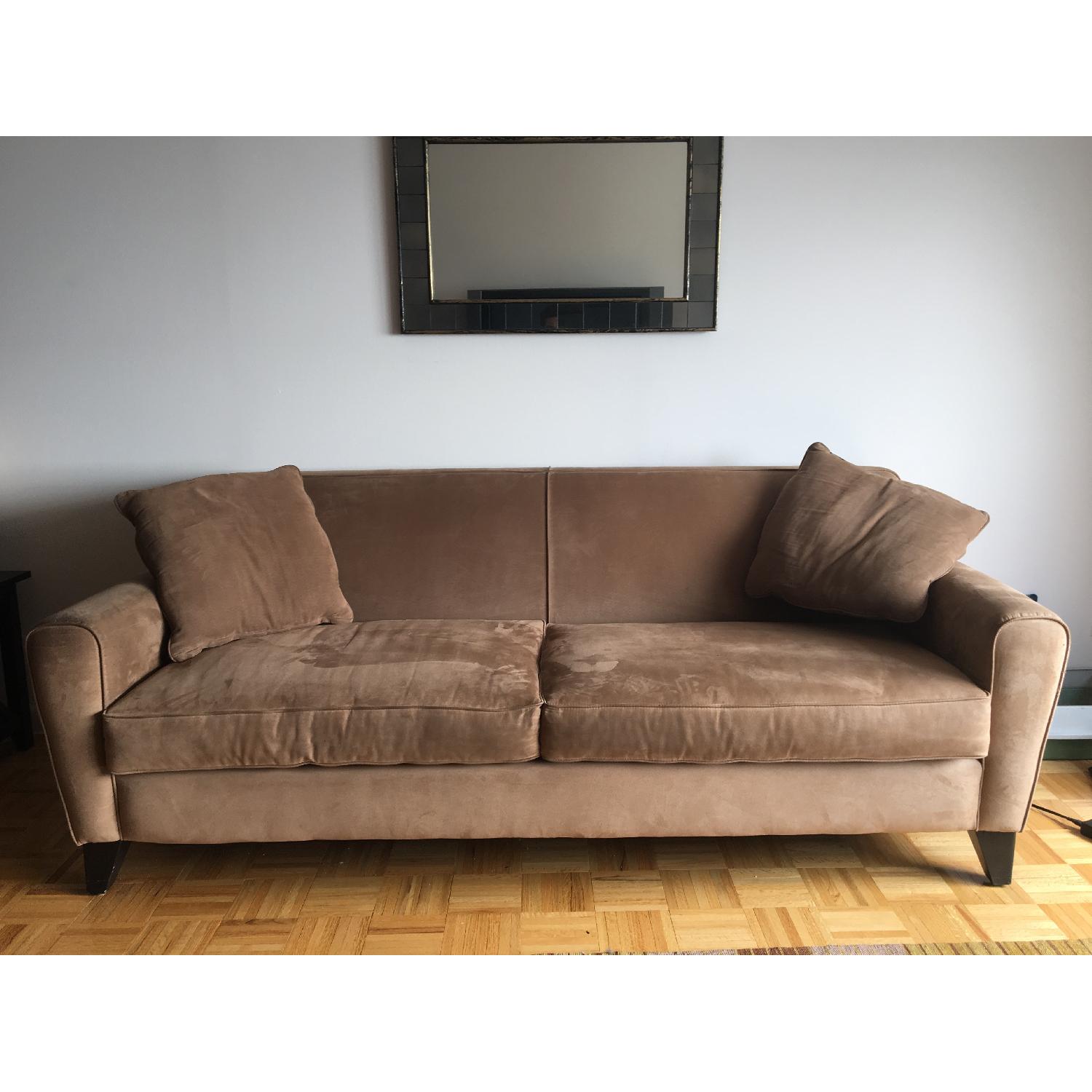 Macy's Beige Sofa + Armchair - image-4