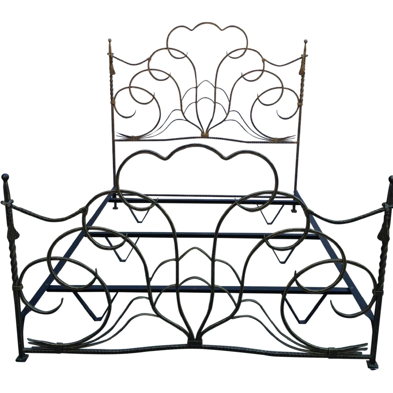 Solid Iron Queen Bed Frame AptDeco