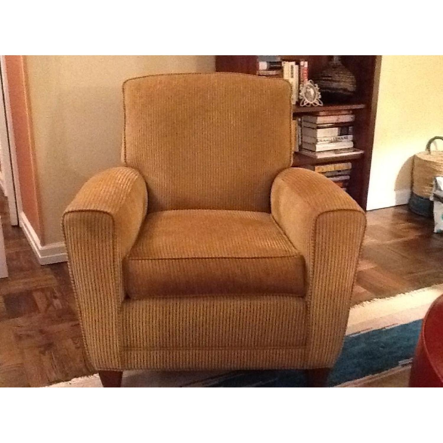 Ethan Allen Club Chair & Ottoman AptDeco