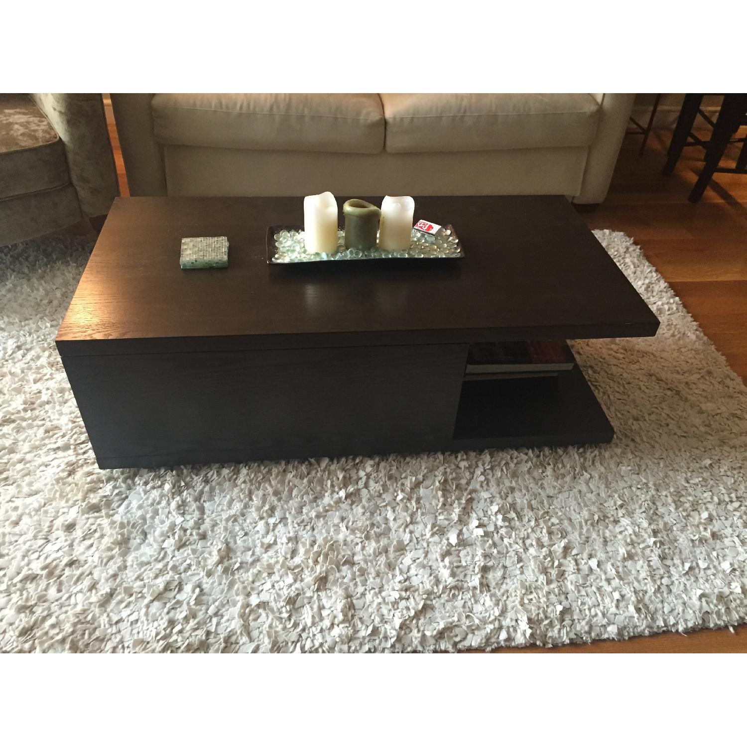 West Elm Sliding Storage Coffee Table - image-1