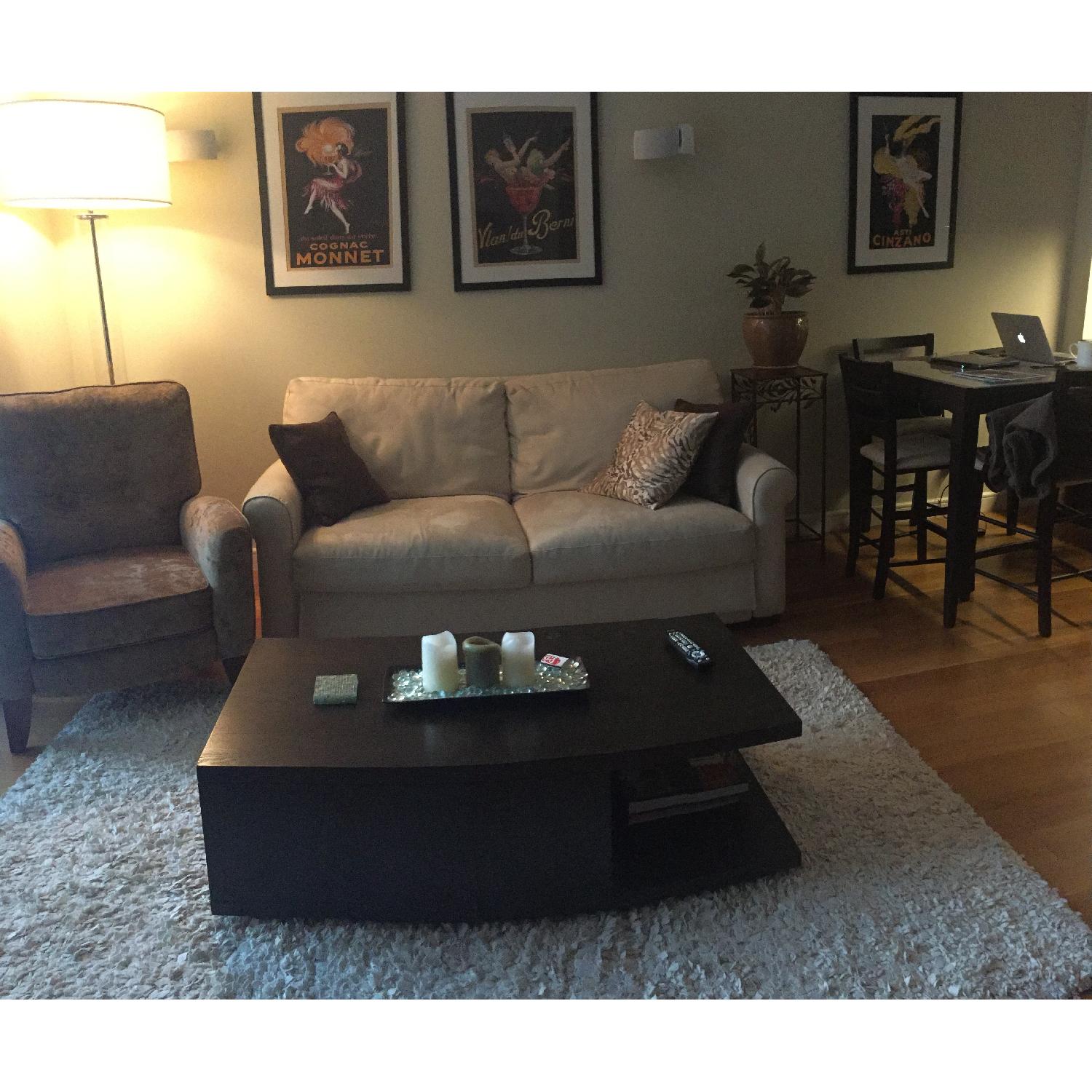 West Elm Sliding Storage Coffee Table - image-3