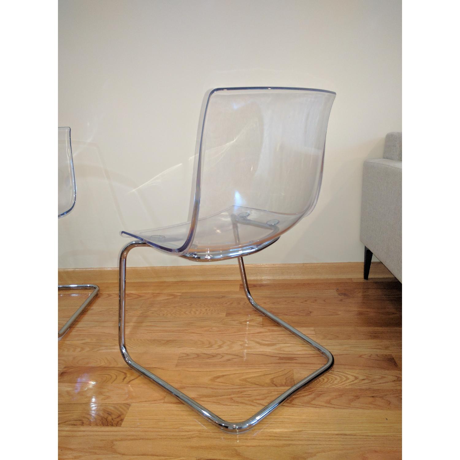 Ikea Tobias Clear Lacquer Chairs AptDeco