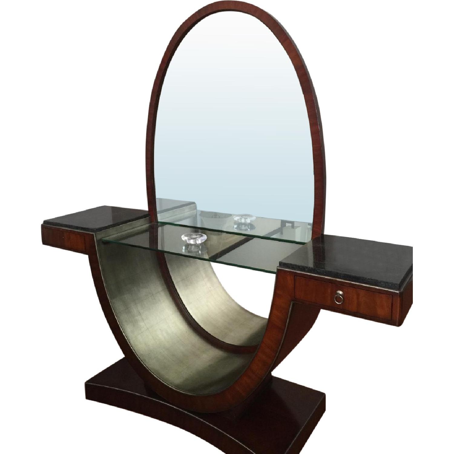 Thomasville Tall Vanity w/ Marble Countertop - image-0