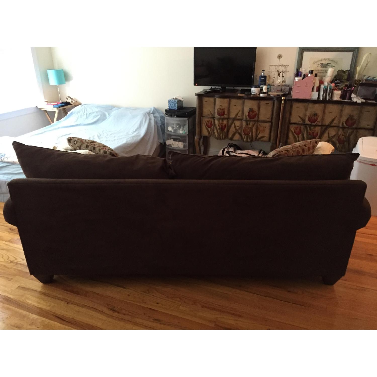 Dark Brown Fabric Sofa - image-4