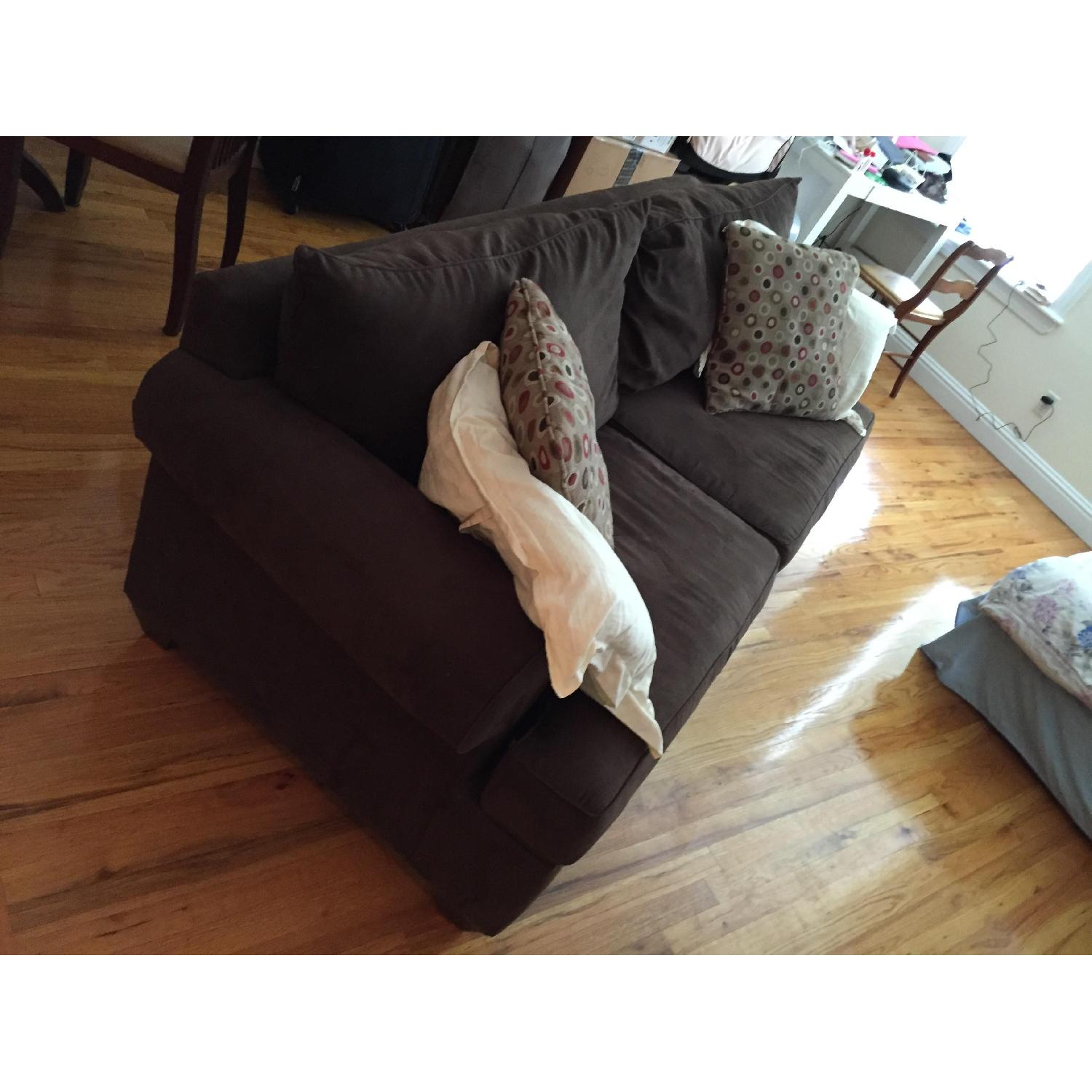 Dark Brown Fabric Sofa - image-6