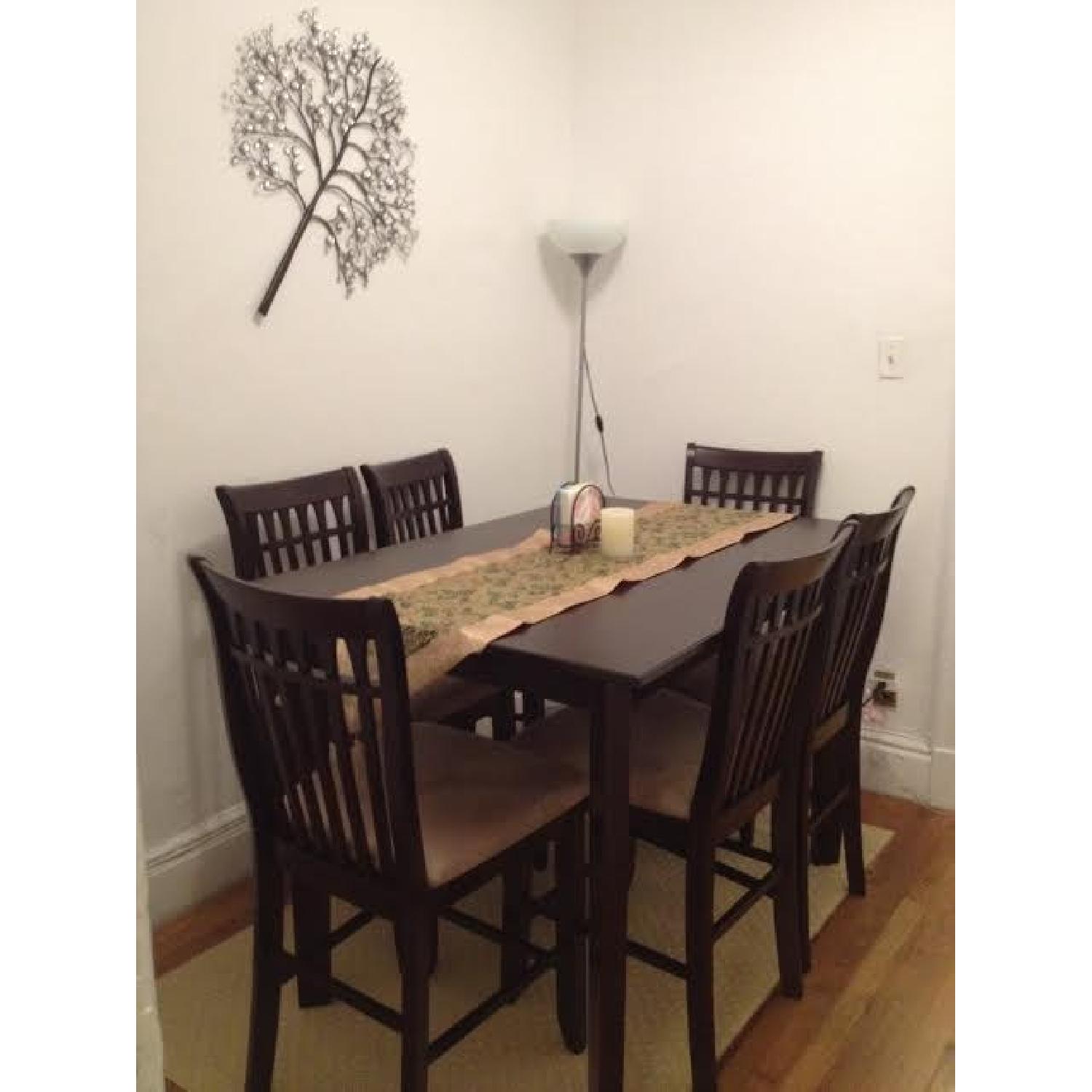 Bob's Extendable Counter Height Dining Room Table w/ 6 Chairs - image-1