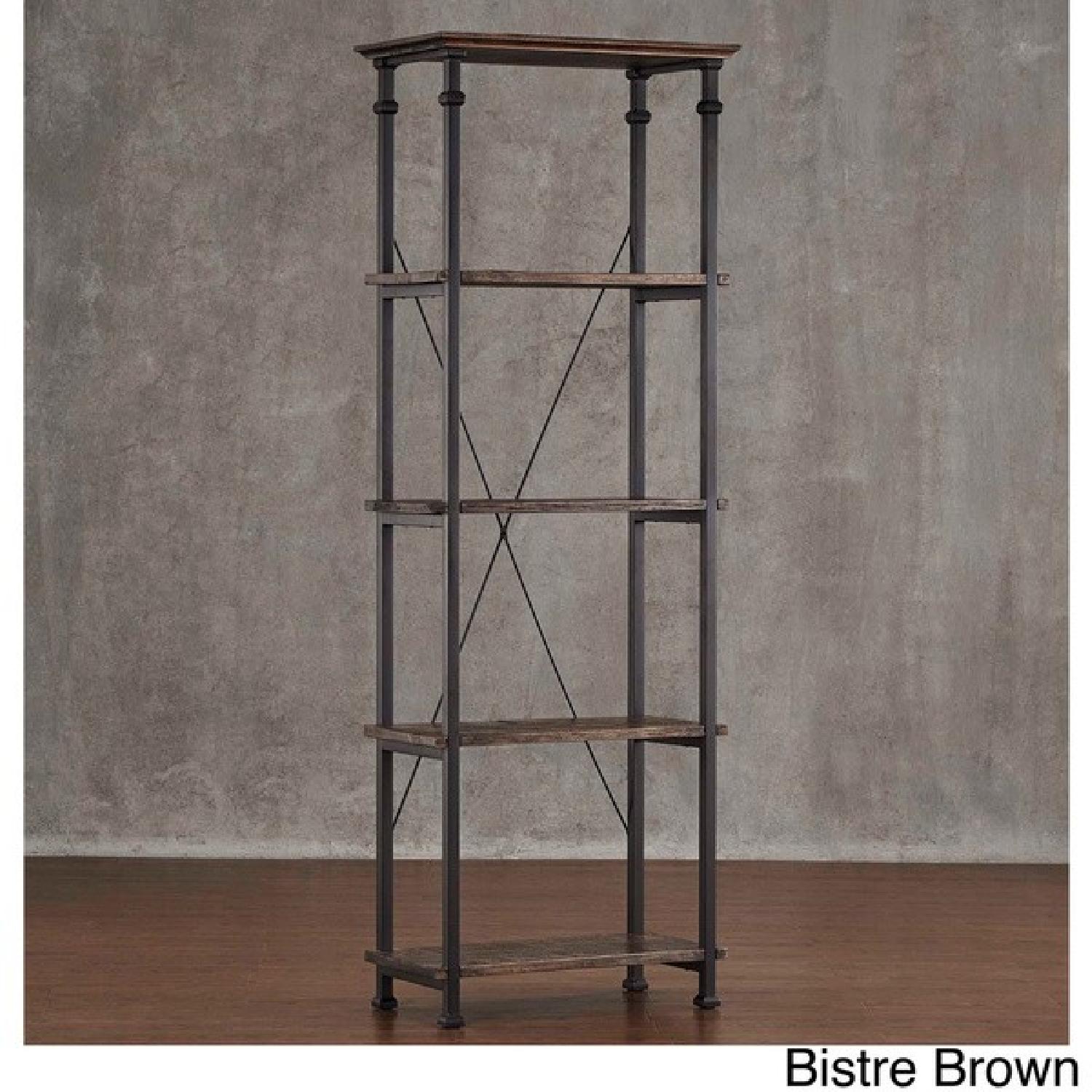 Tribecca Home Myra Vintage Industrial Modern Rustic Bookcase - image-1