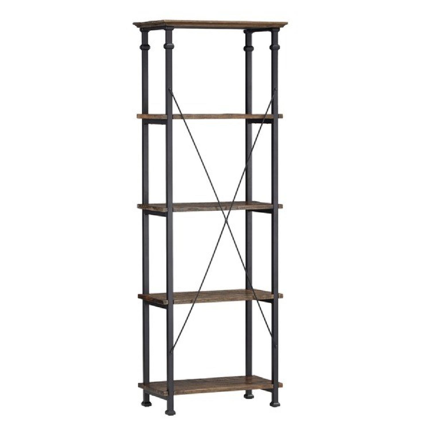 Tribecca Home Myra Vintage Industrial Modern Rustic Bookcase - image-0