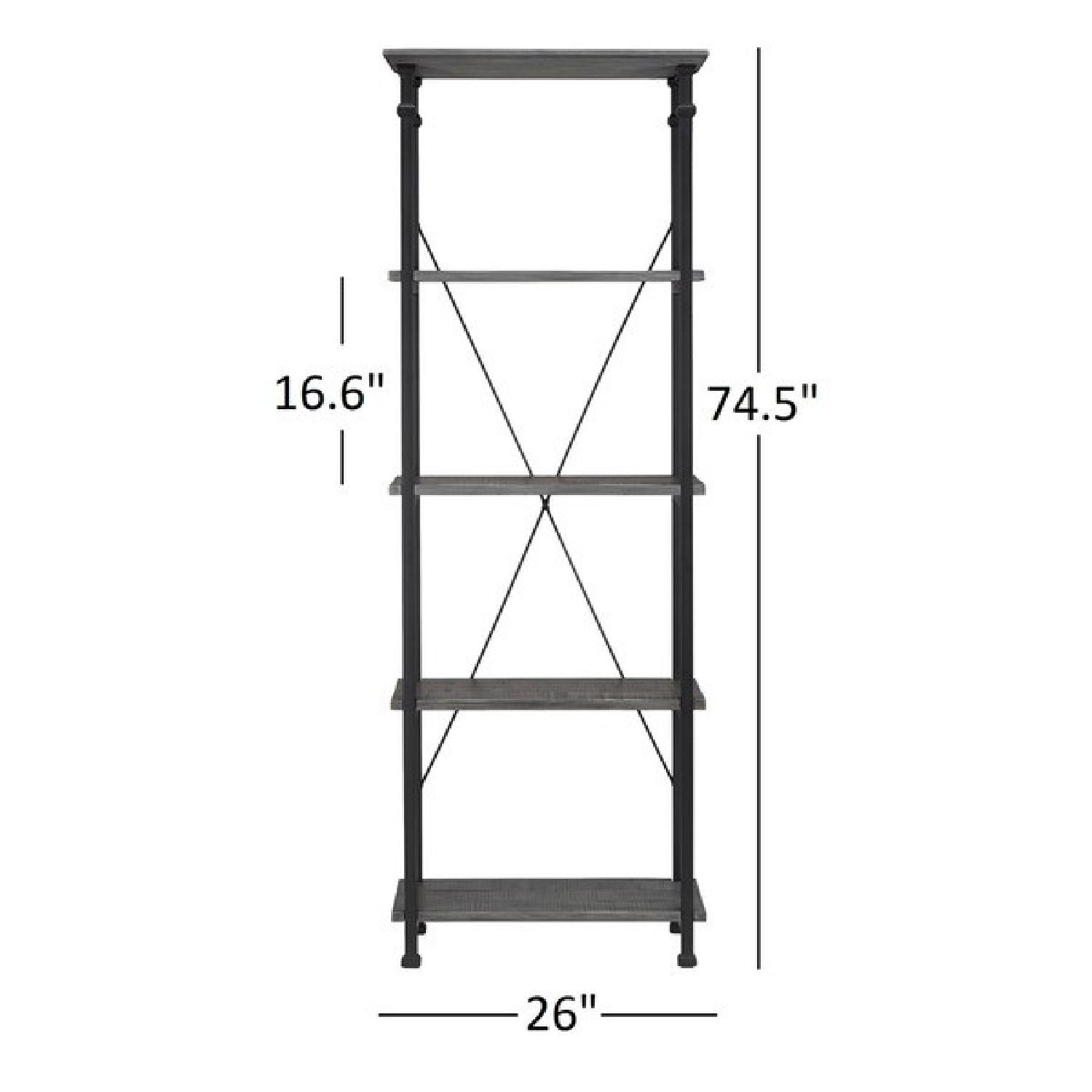 Tribecca Home Myra Vintage Industrial Modern Rustic Bookcase - image-3