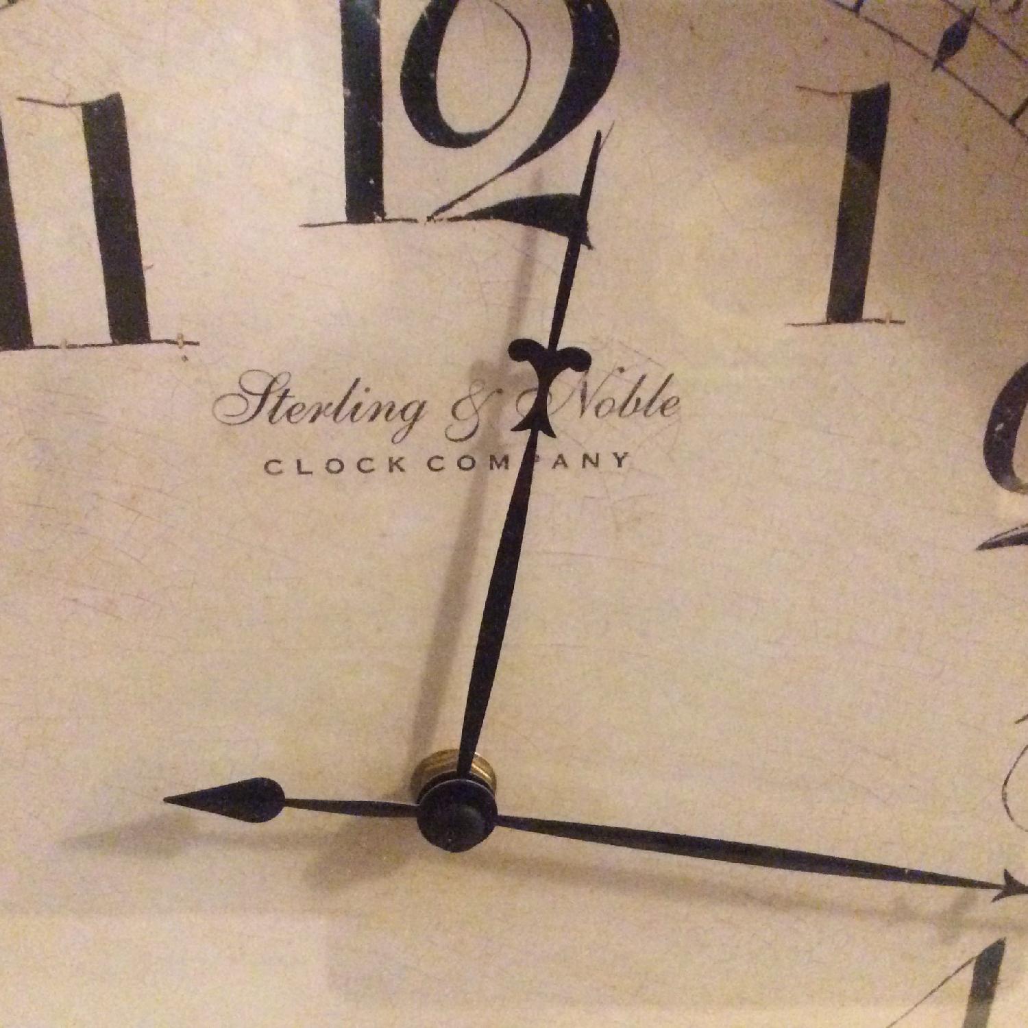 Sterling & Noble Antique Rustic Design Oak Finish Round Clock - image-1