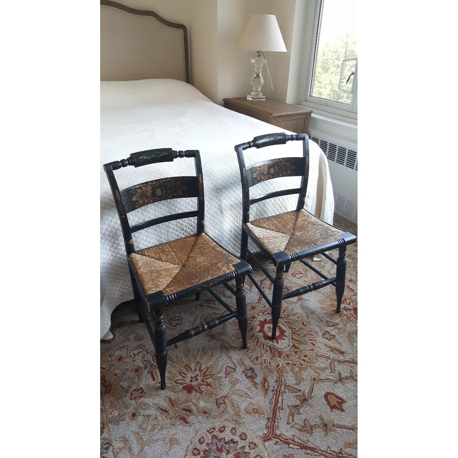 Antique Black/Gold Chairs - image-2