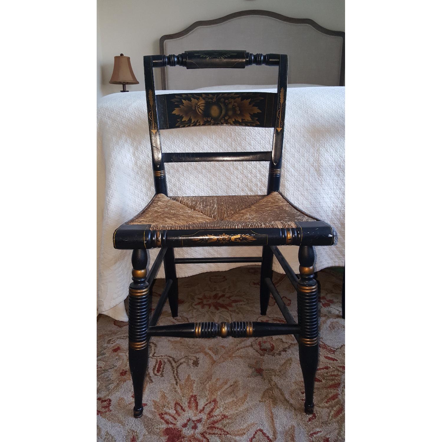 Antique Black/Gold Chairs - image-3