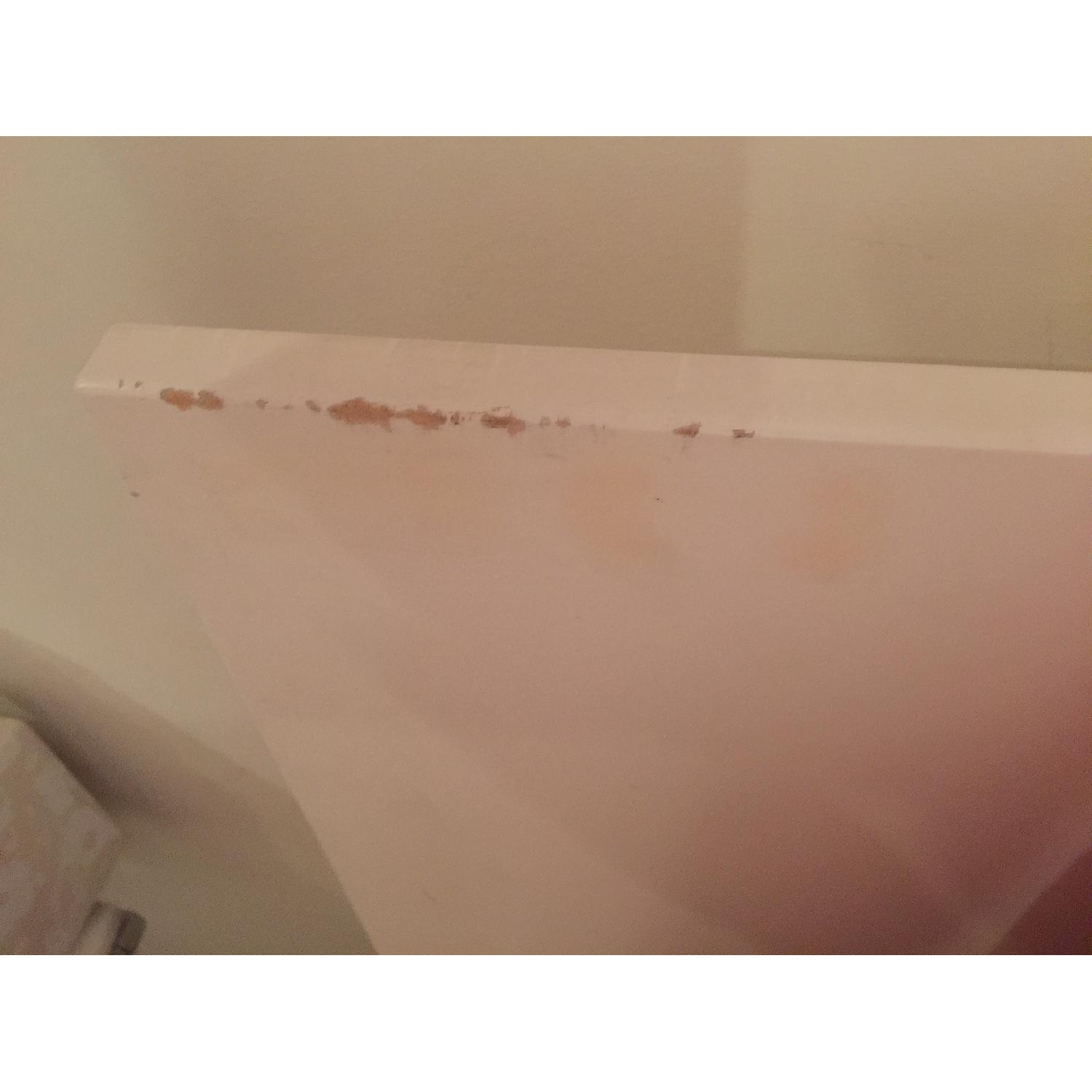 Custom Made White Twin Size Bed Frame w/ 2 Storage Drawers - image-3