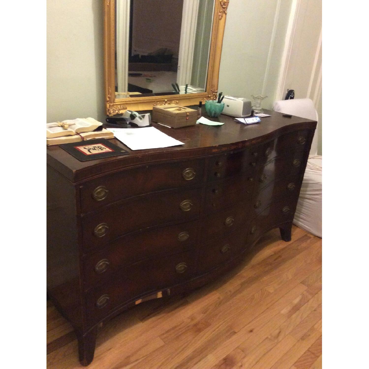 12 Draw Mahogany Dresser - image-1