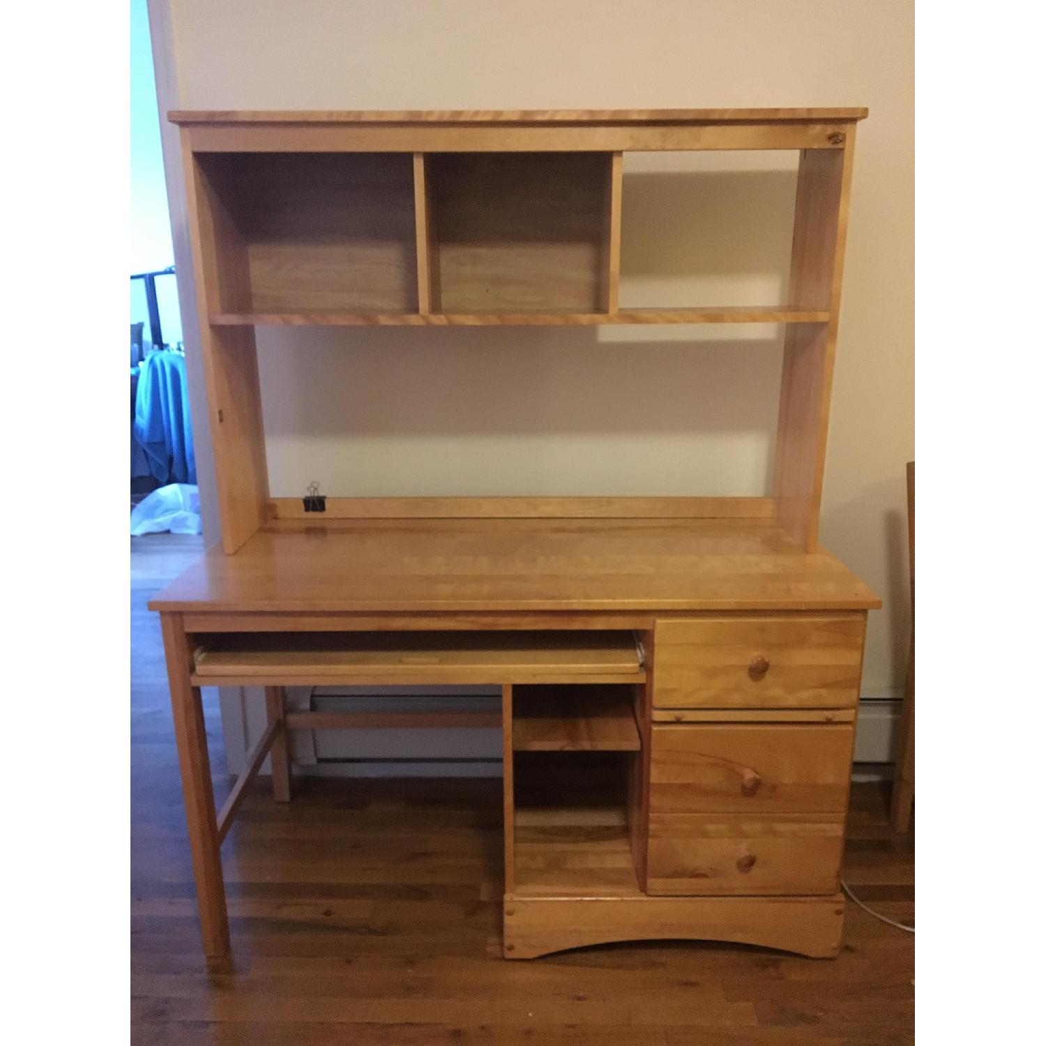 Pottery Barn Office Desk w/ Hutch - image-1