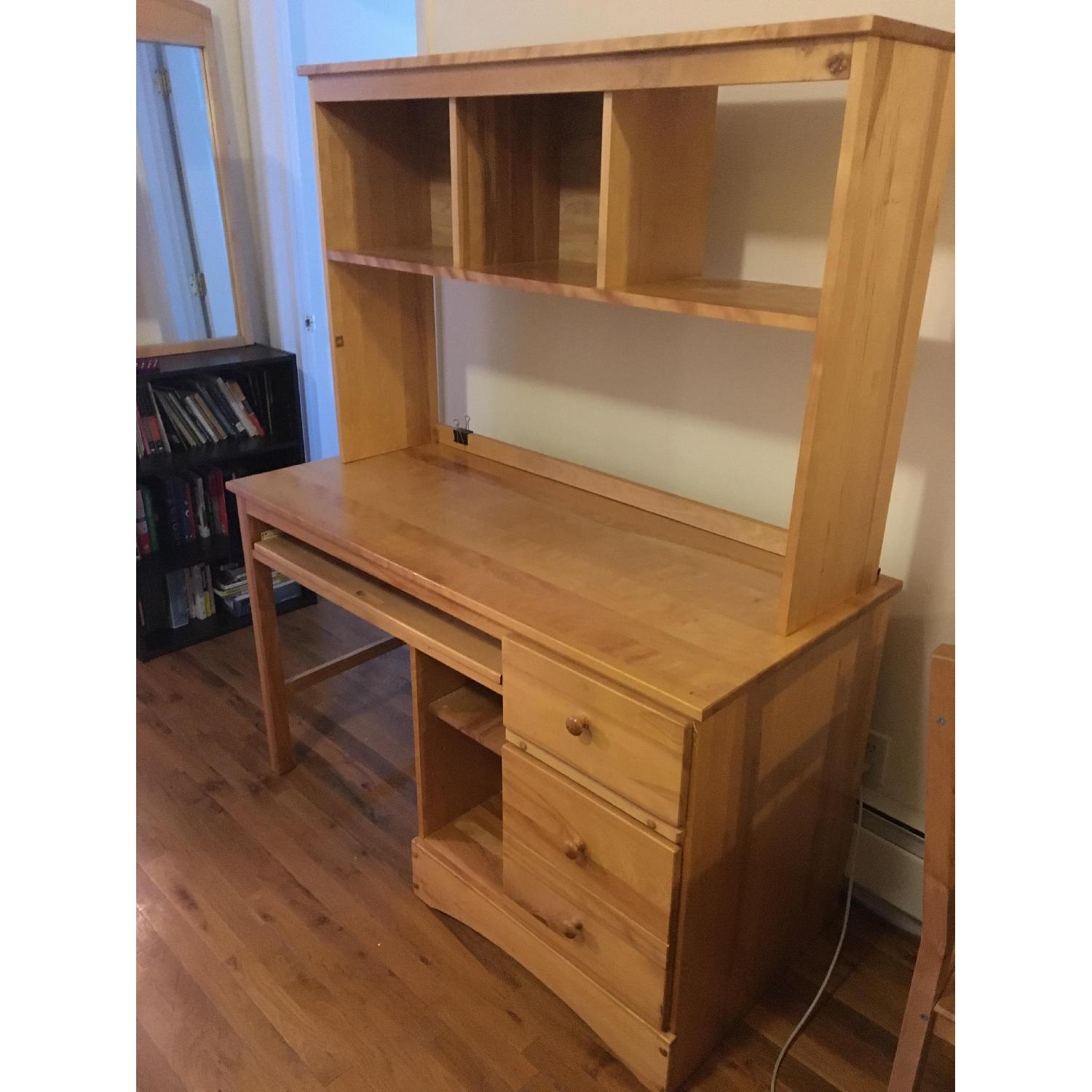 Pottery Barn Office Desk w/ Hutch - image-2