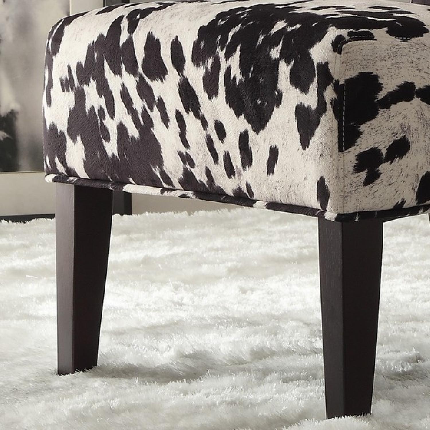Black & White Faux Cow Hide Accent Chair - image-5