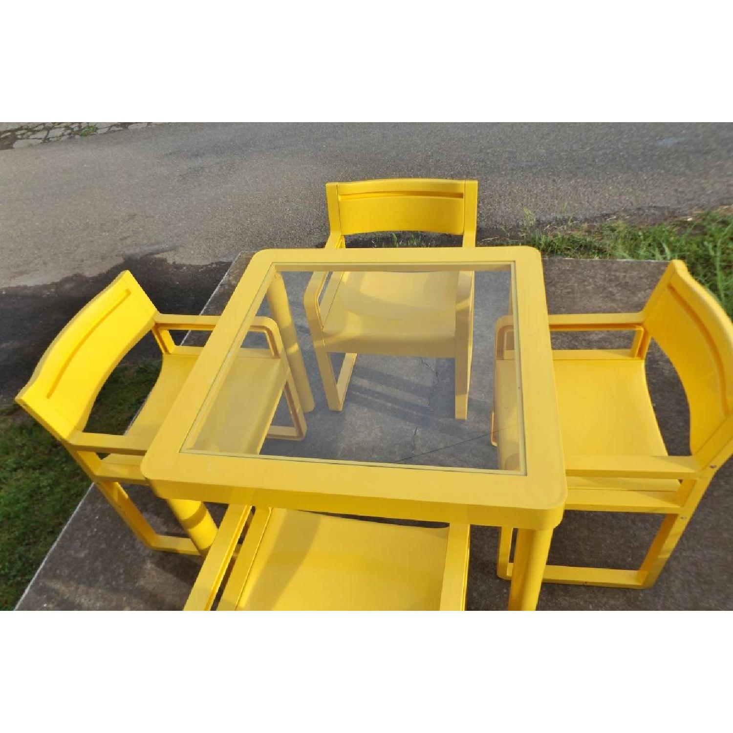 Yellow Resin Mid-Century 5 Piece Patio Set - image-3