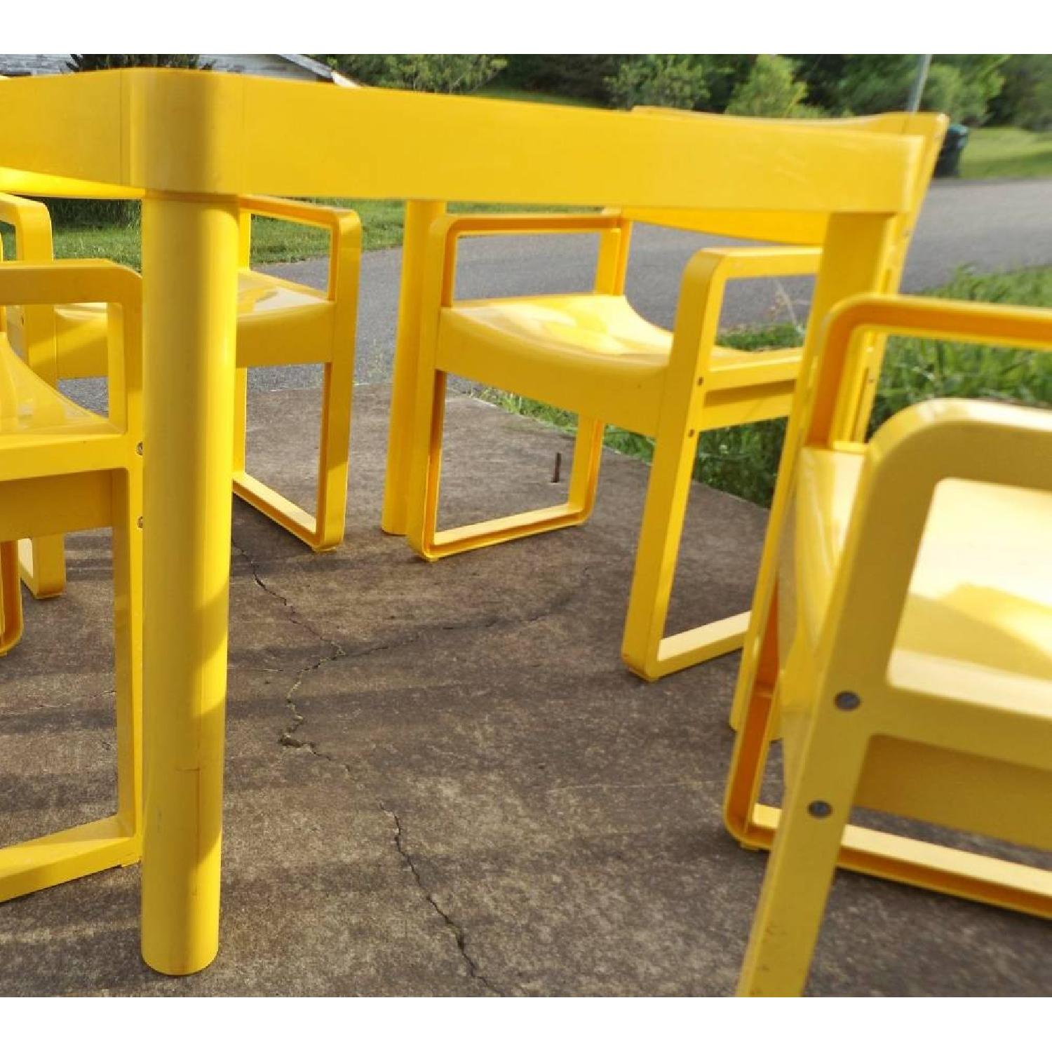 Yellow Resin Mid-Century 5 Piece Patio Set - image-5