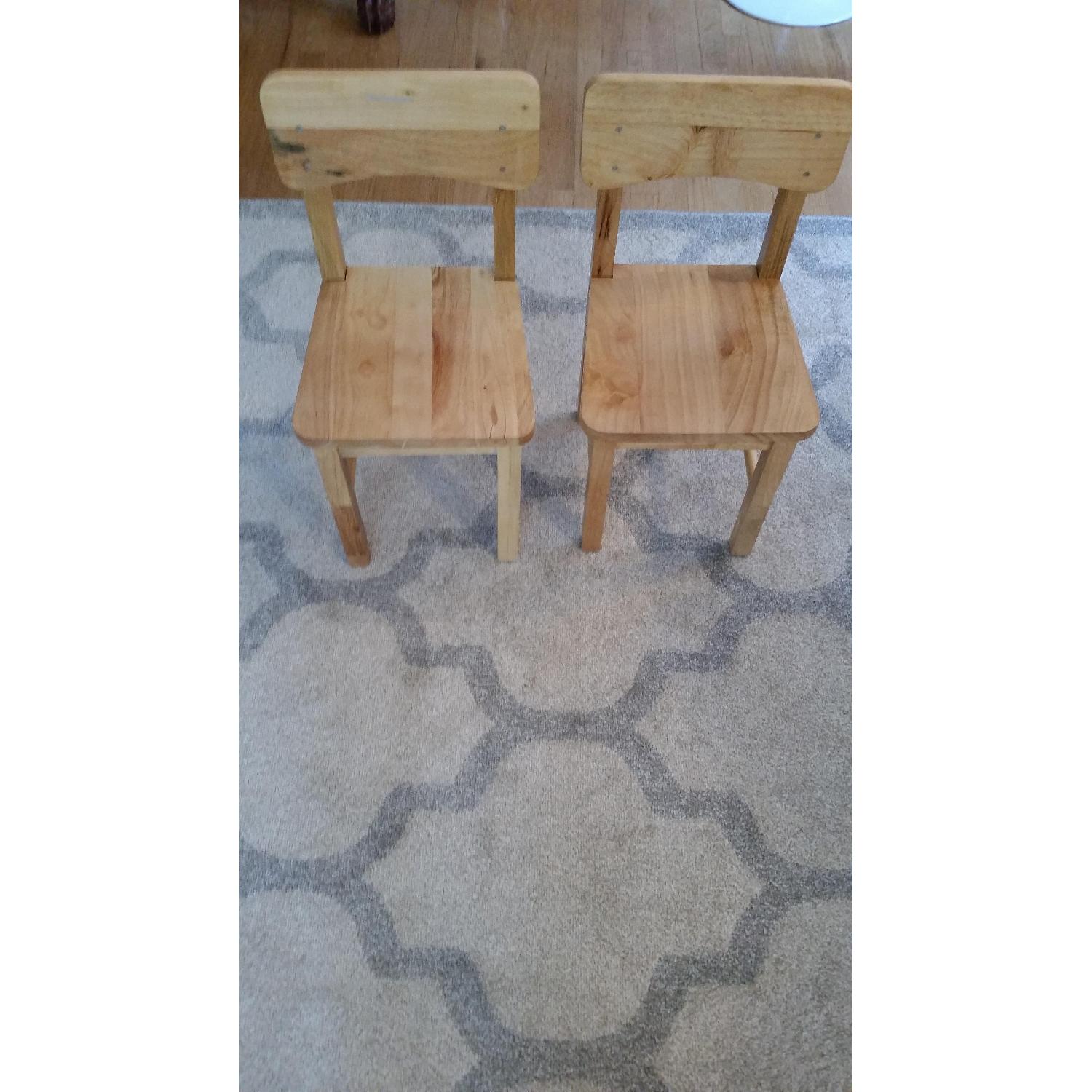 Kids Solid Wood Table w/ 2 Chairs - image-9