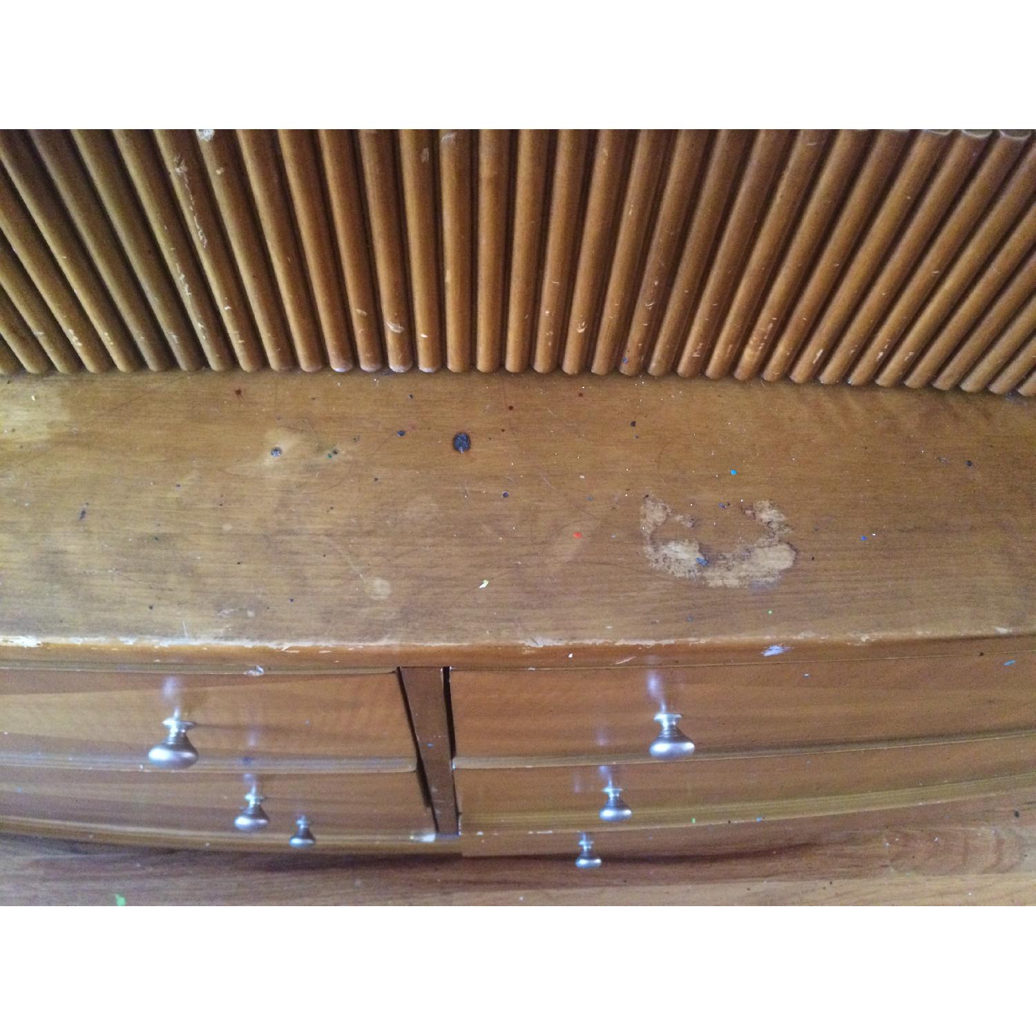 Collezione Europa Marble Top 6 Drawer Dresser w/ Mirror - image-4