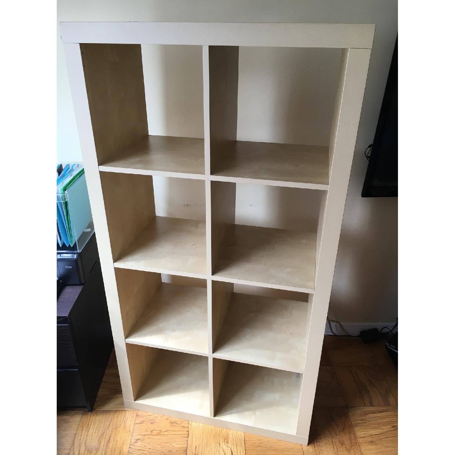 Ikea Birch Effect Kallax Shelf Unit & Ikea Branas Baskets AptDeco